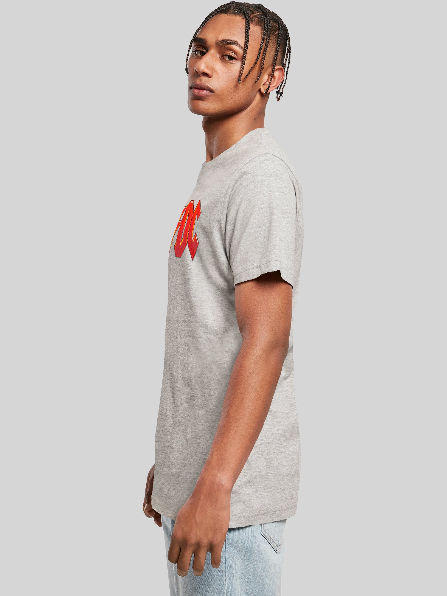 ACDC Logo rouge foncé avec T-shirt Round Cou