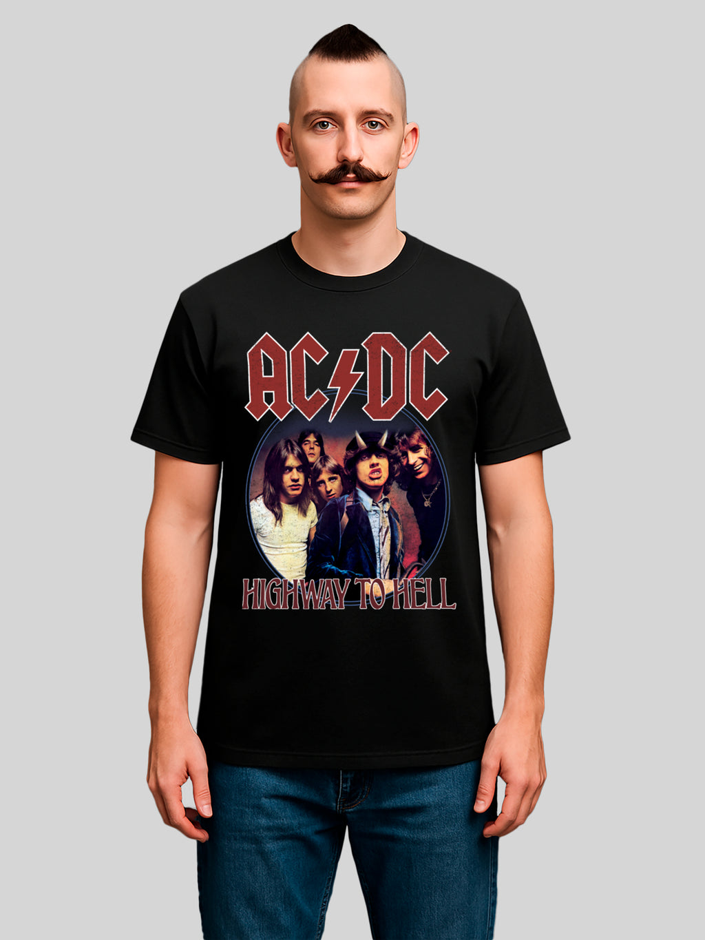 AC/DC Highway To Hell Circle Men's Organic T-Shirt