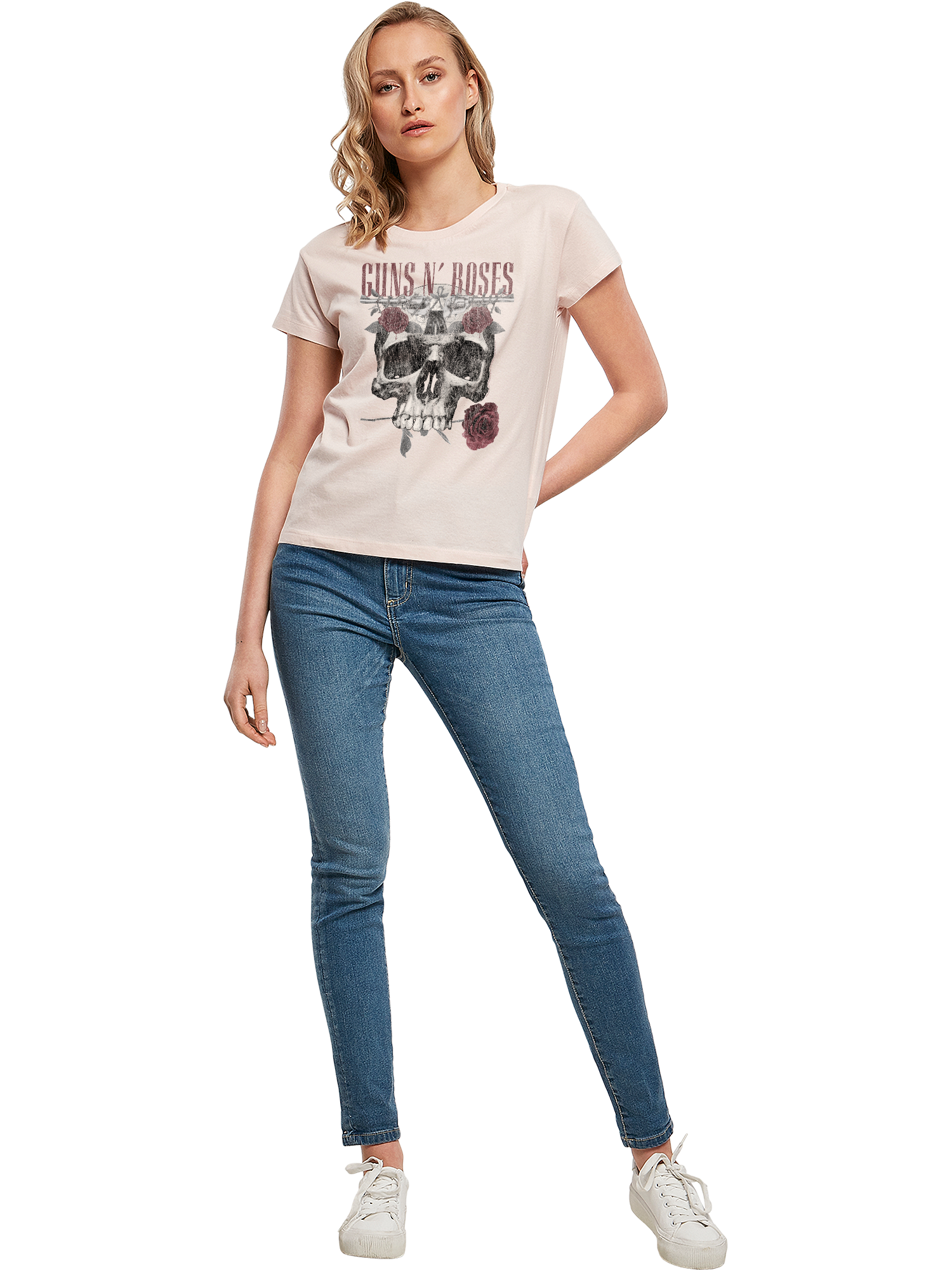 Guns N' Roses Damen T-Shirt mit Totenkopf-Print