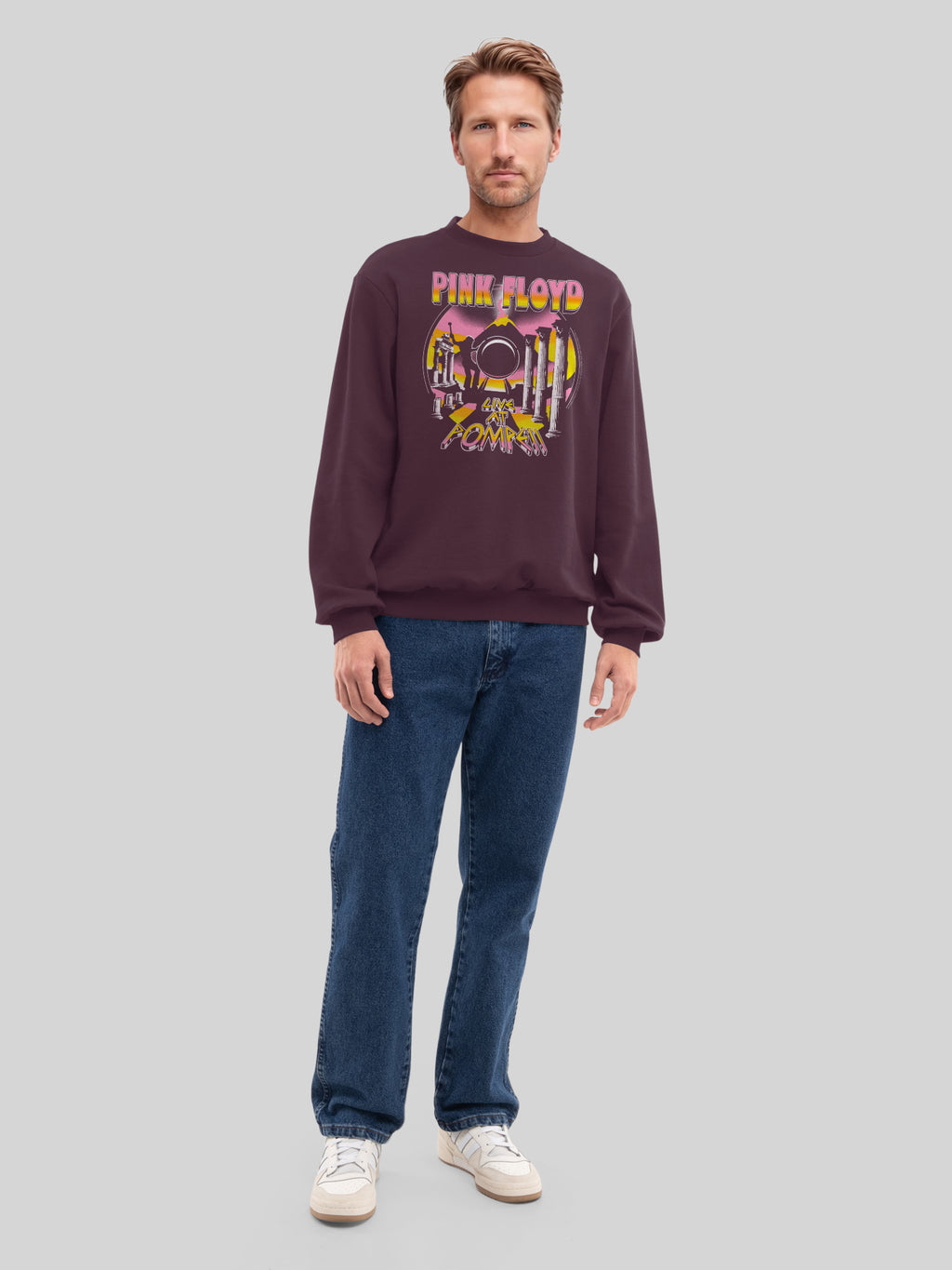 Pink Floyd Live At Pompeii Volcano Men's Organic Sweatshirt