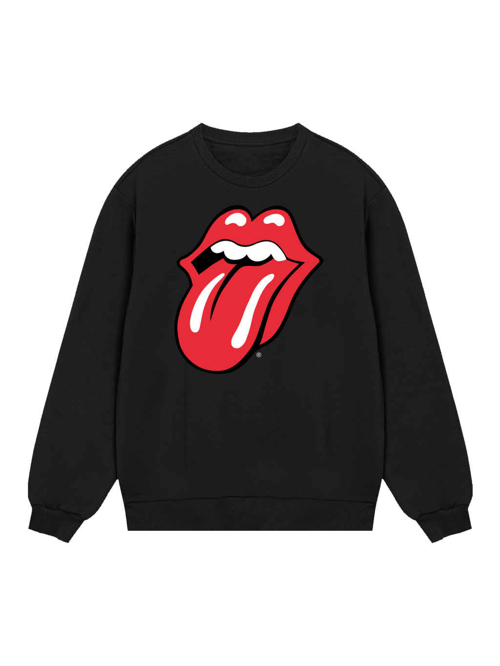 The Rolling Stones Classic Zungen BLK mit echten Blanks | Herrenpullover