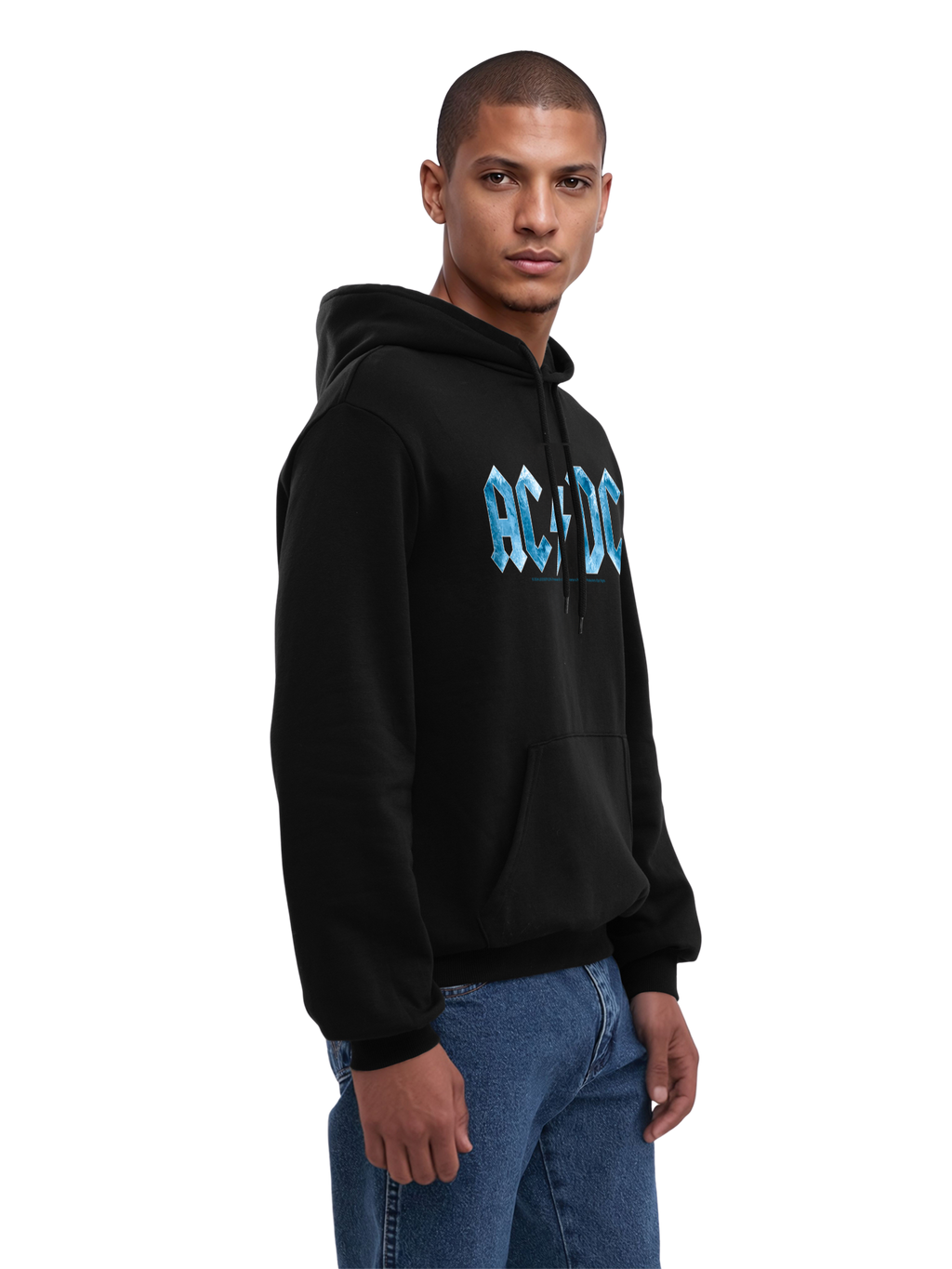 ACDC Blue Ice Logo avec True Blanks | Hoodie régulier pour hommes