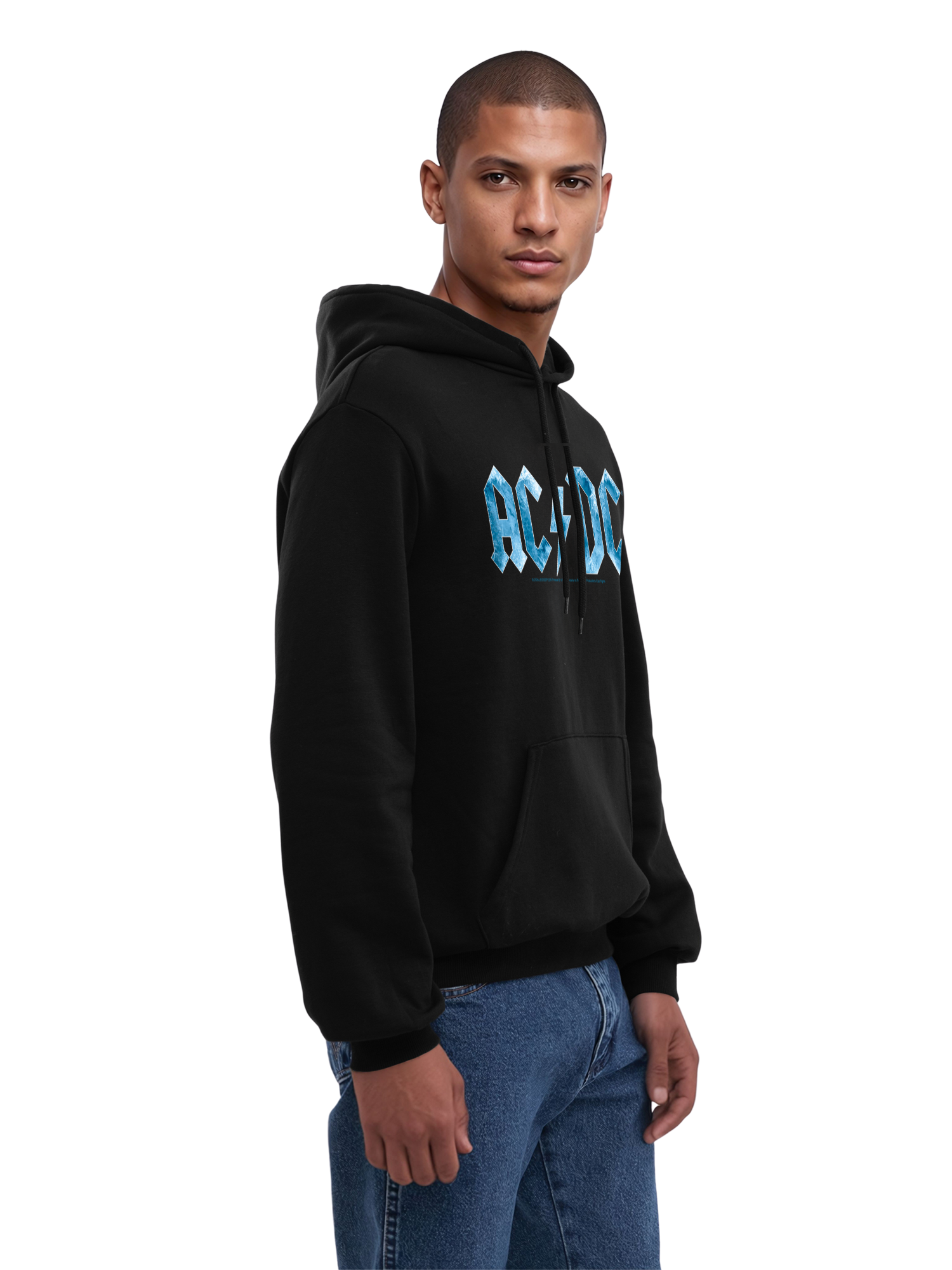 ACDC Blue Ice Logo avec True Blanks | Hoodie régulier pour hommes