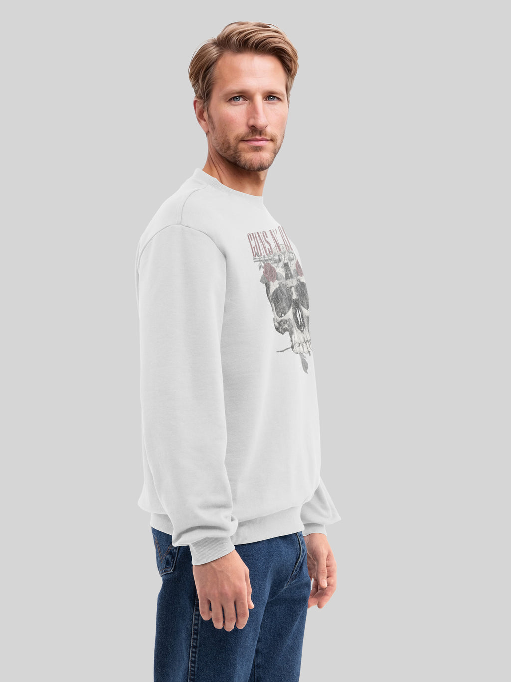 Guns N' Roses Roses Skull with True Blanks | Mens Regular Sweater