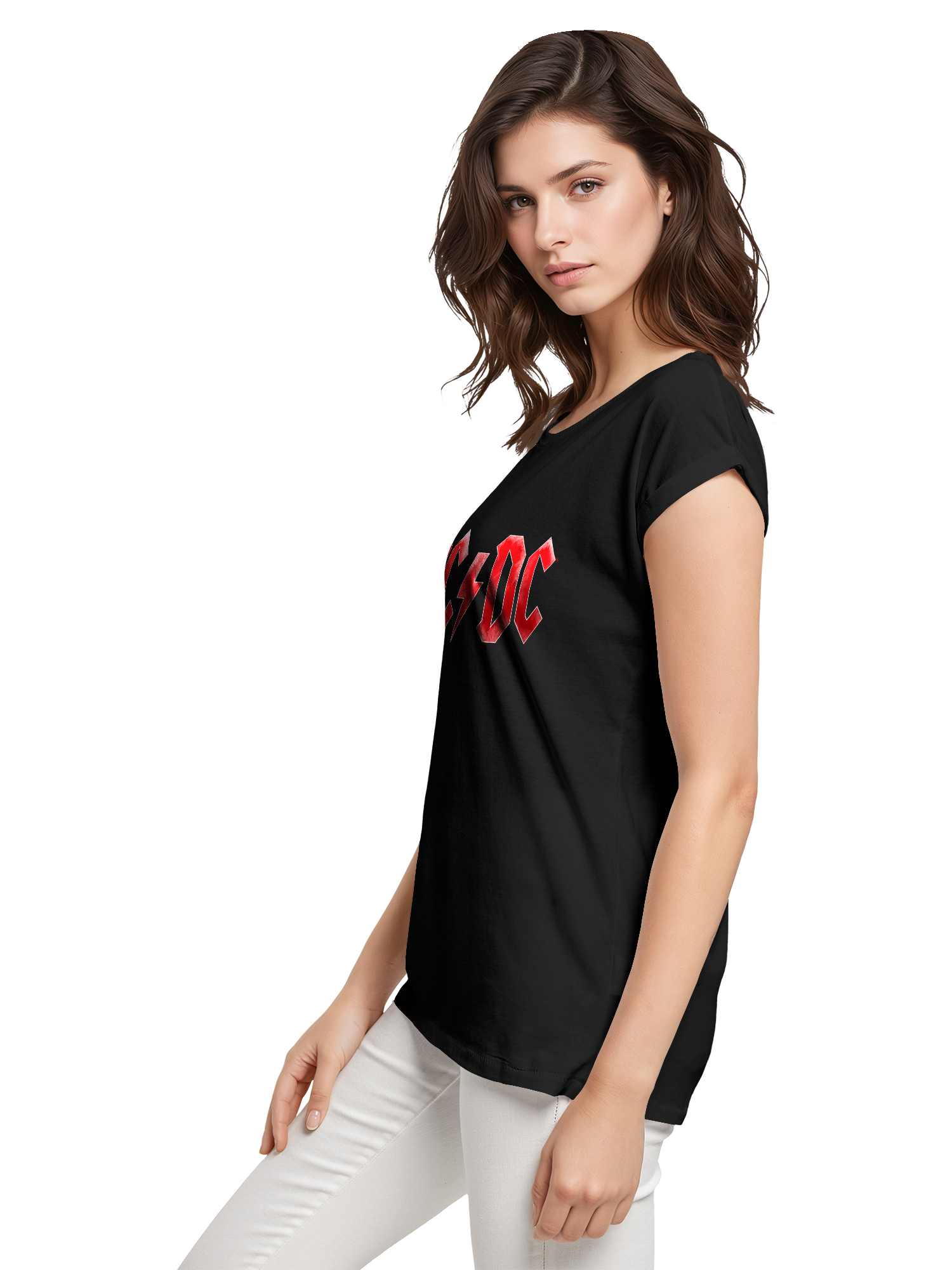 ACDC Red Ice Logo Damen T-Shirt