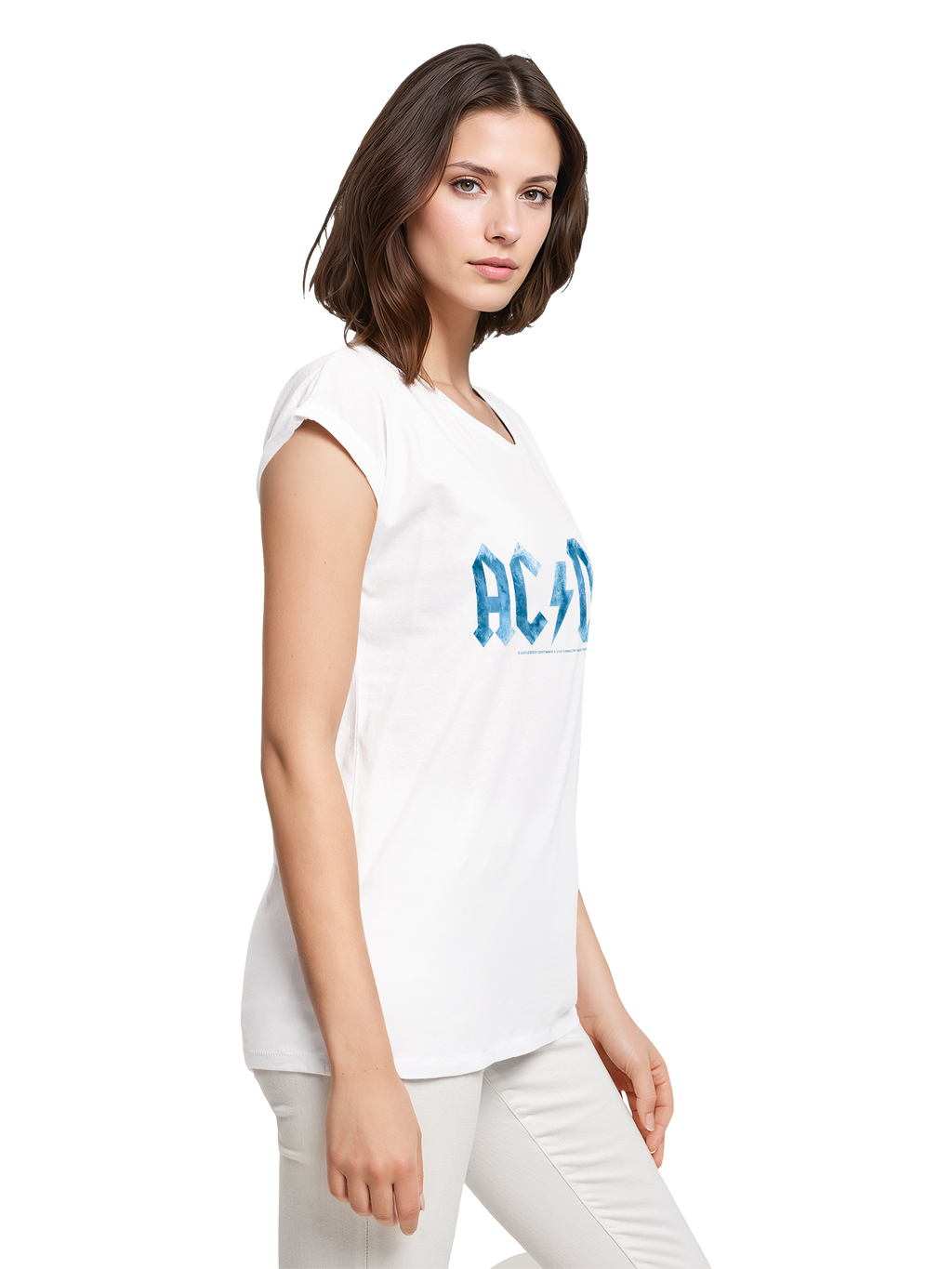 ACDC Blue Ice Logo Damen T-Shirt