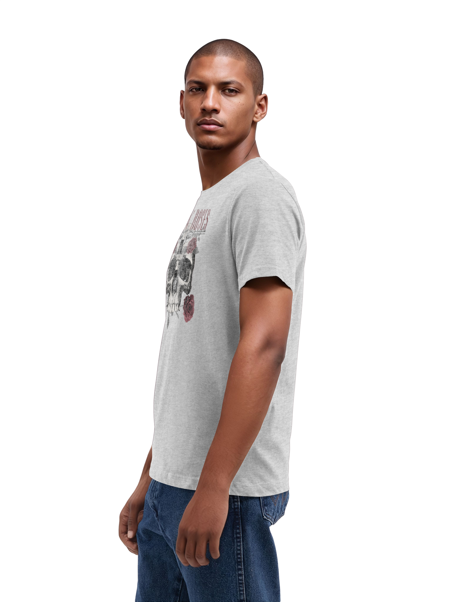 Guns N' Roses Herren T-Shirt mit Rosen-Totenkopf