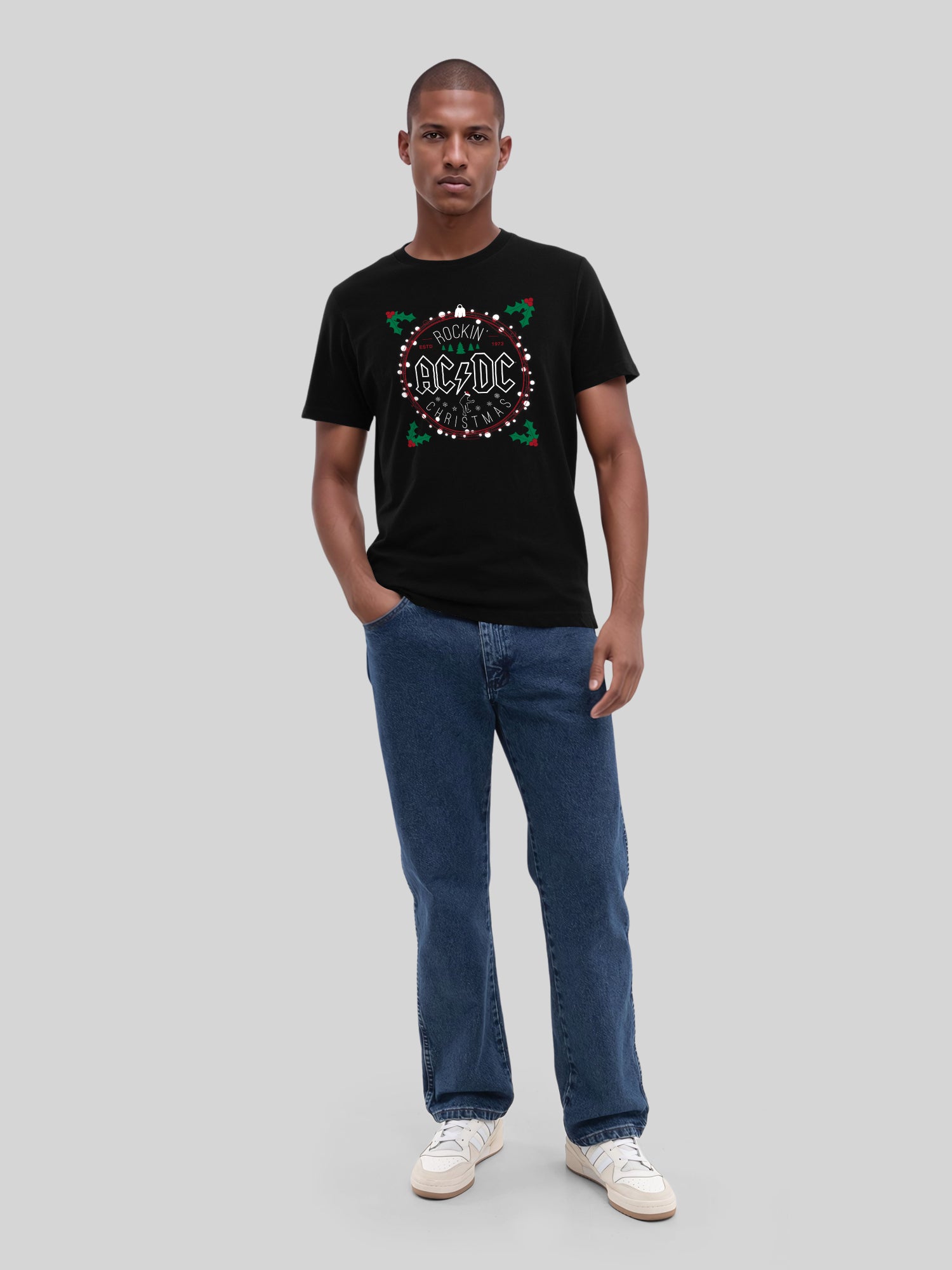 AC/DC Christmas Circle Organic T-Shirt