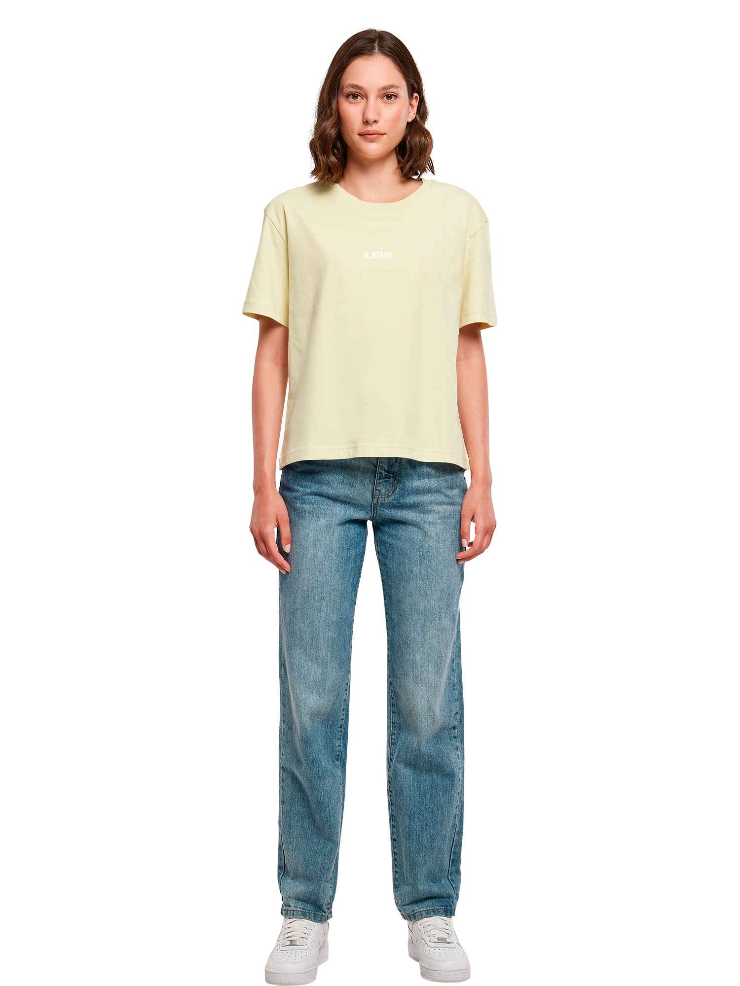 Atari Games Logo Retro Gaming Horizontal und Atari Gravitar Box Cover Damen Alltags-T-Shirt