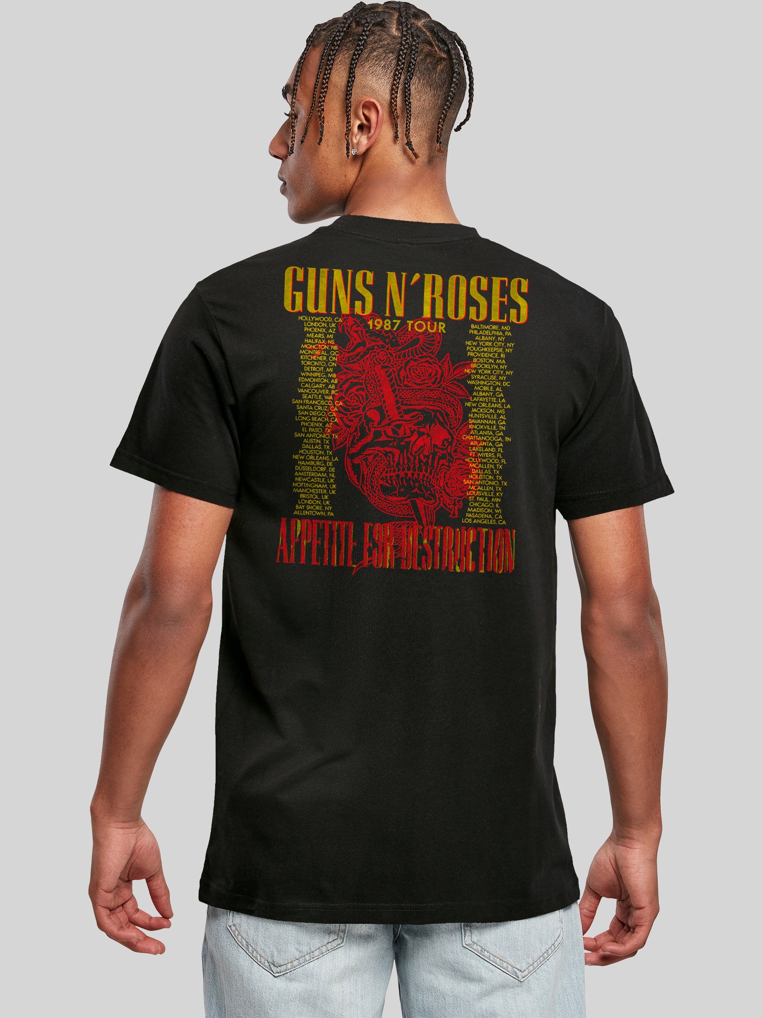 Guns N 'Roses 1987 Tour Vintage Concert Concert CONTTER | Camiseta