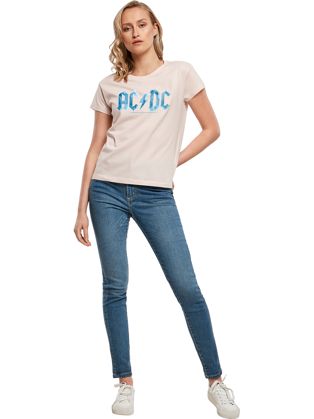 ACDC Blue Ice Logo with Ladies Box Tee