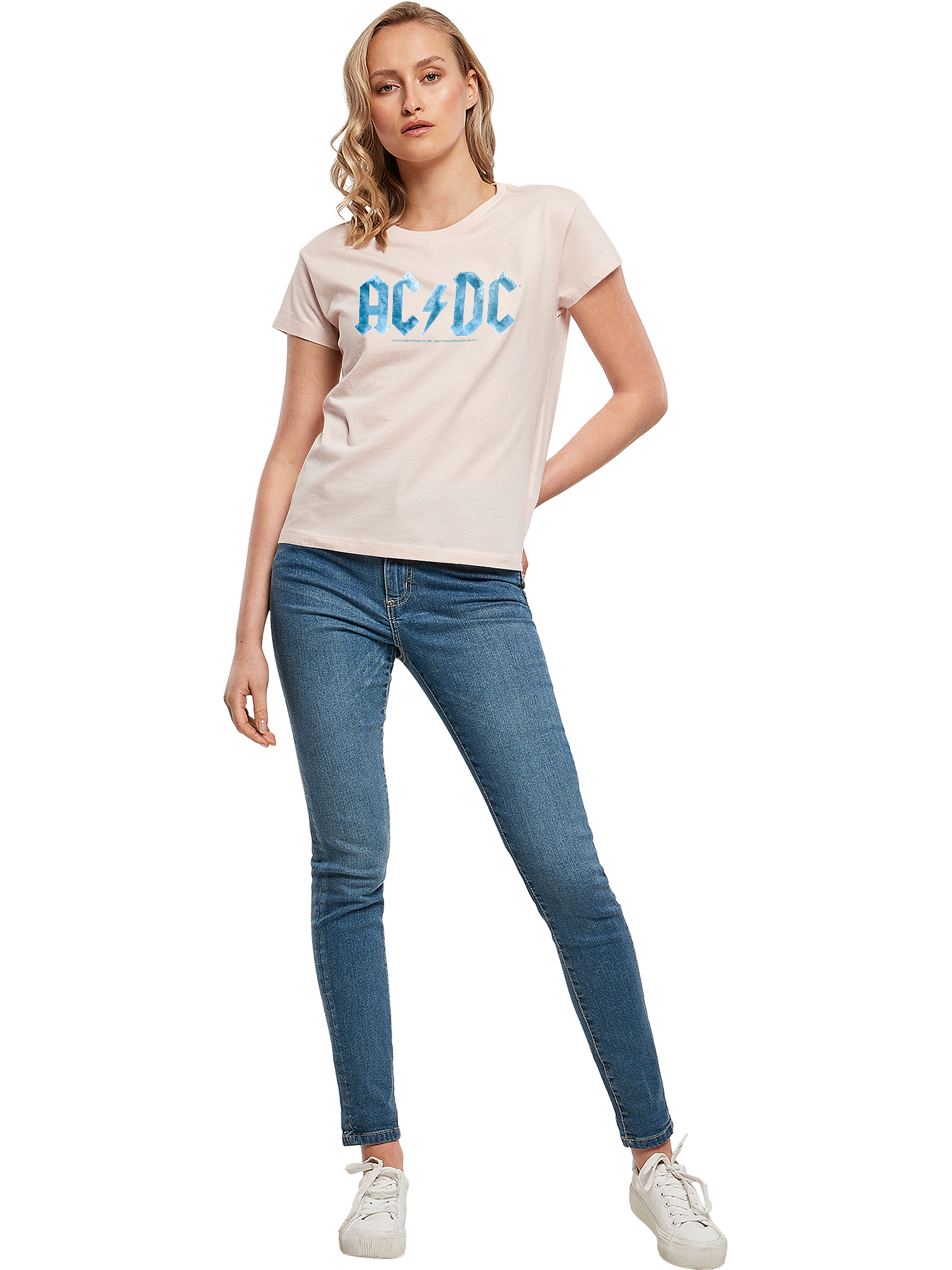 ACDC Blue Ice Logo with Ladies Box Tee