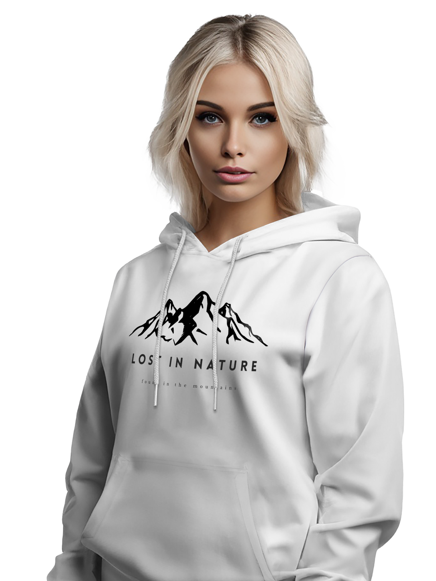 Lost in Nature Schwerer Hoodie