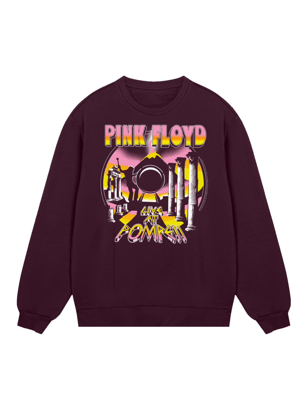 Pink Floyd Live At Pompeii Volcano Men's Organic Sweatshirt