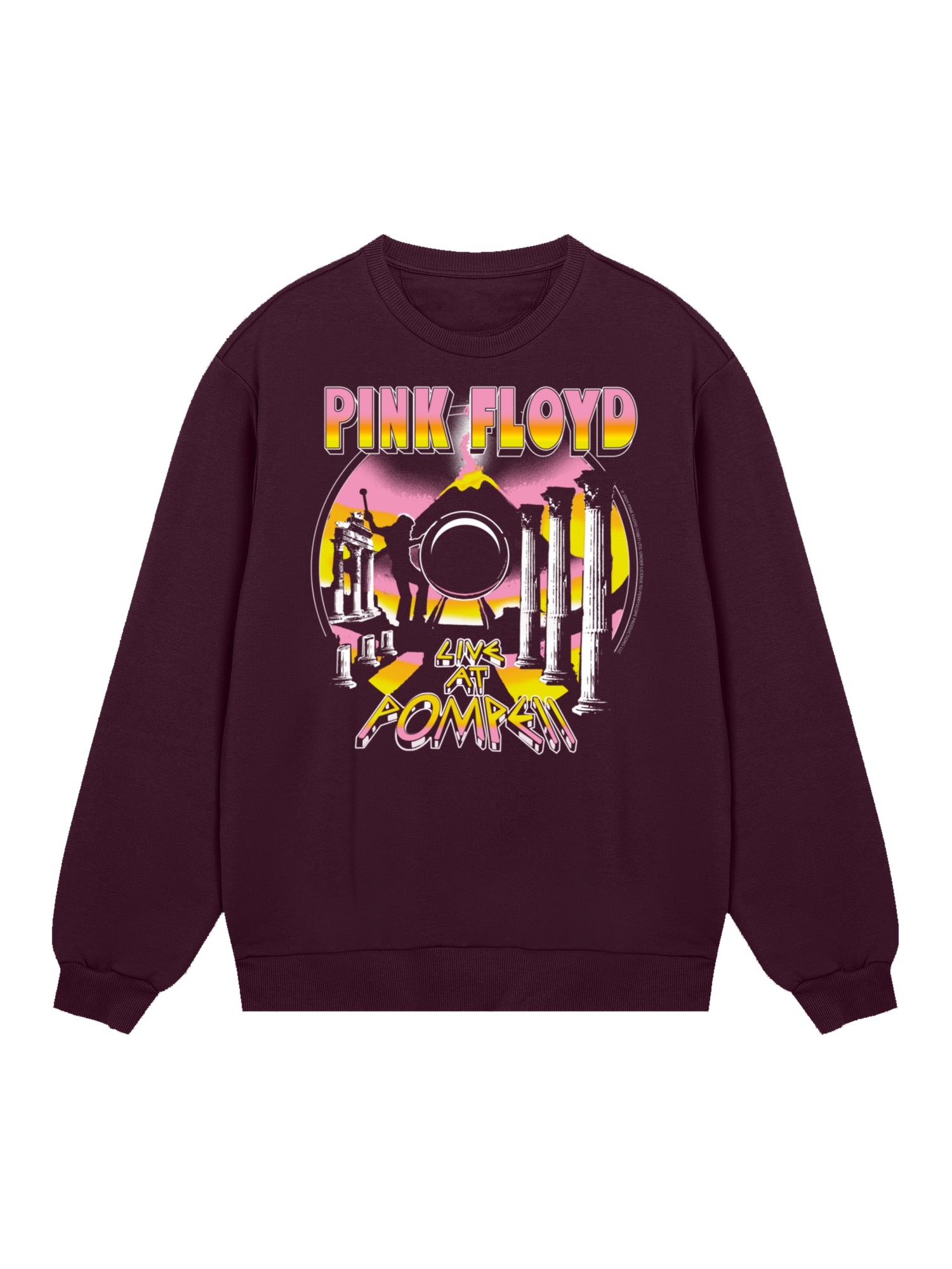 Pink Floyd Live At Pompeii Volcano Men's Organic Sweatshirt
