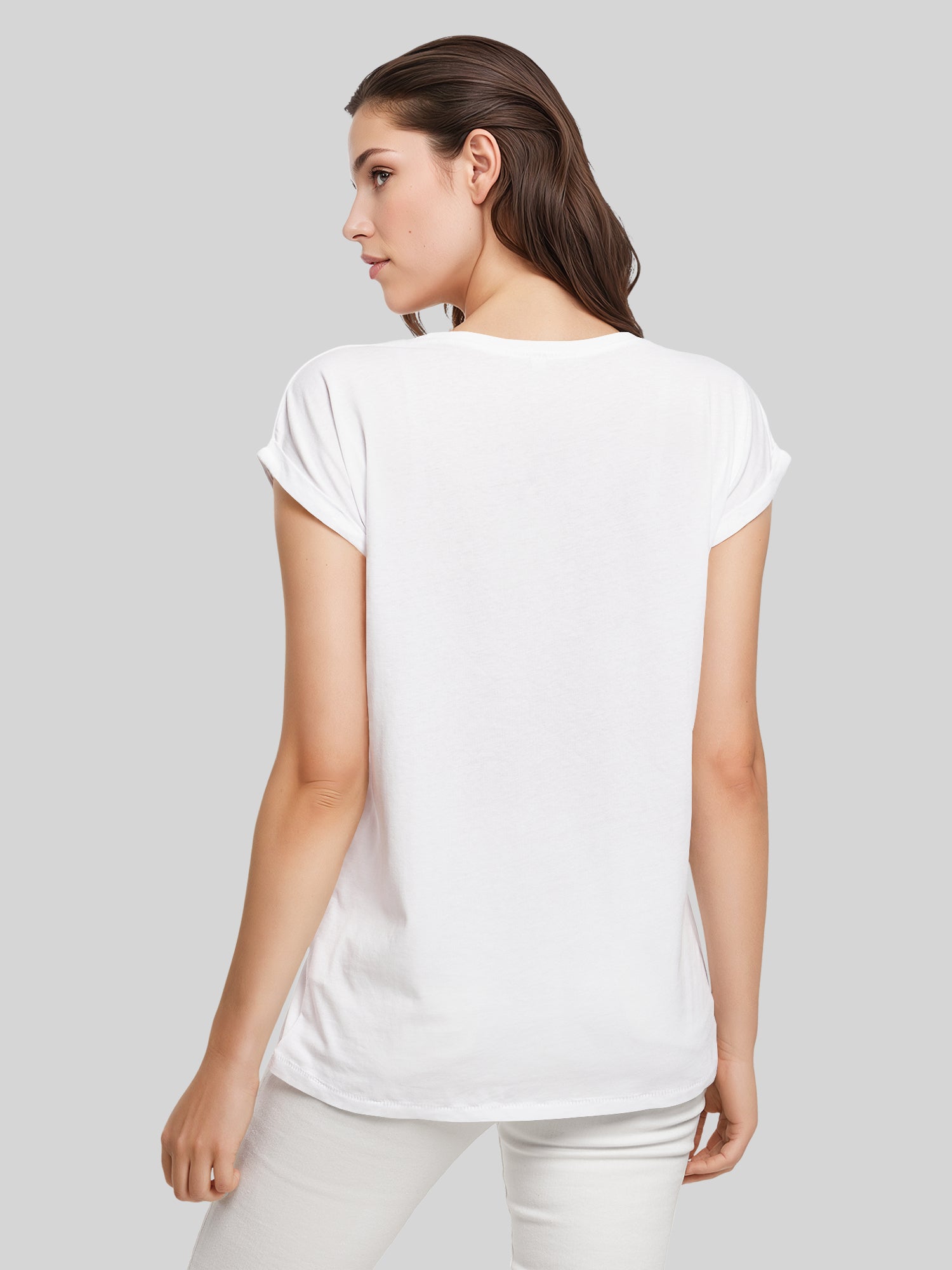 ACDC Rock N Roll Damnation Ladies Extended Shoulder Tee