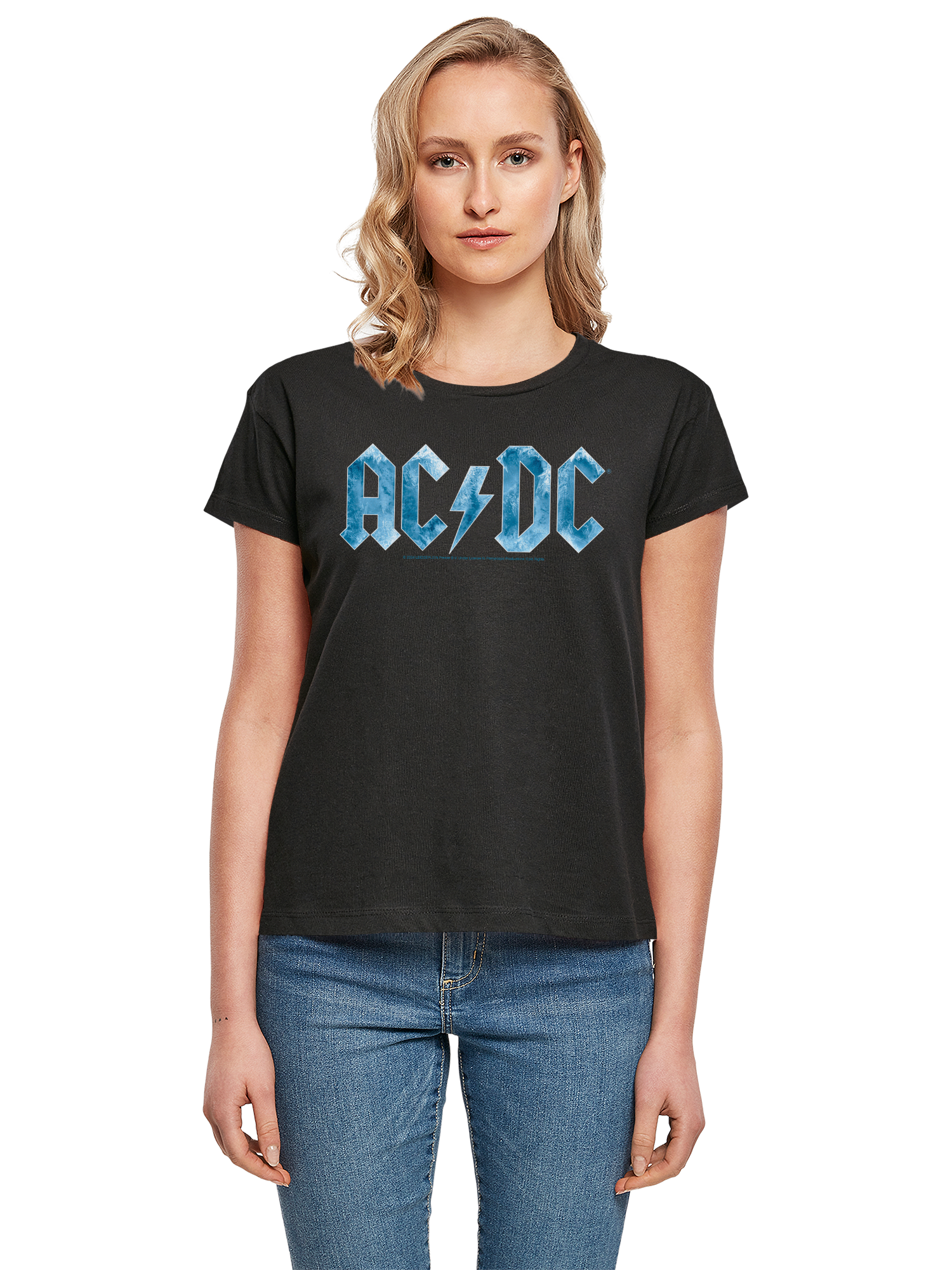 ACDC Blue Ice Logo avec des dames TEE