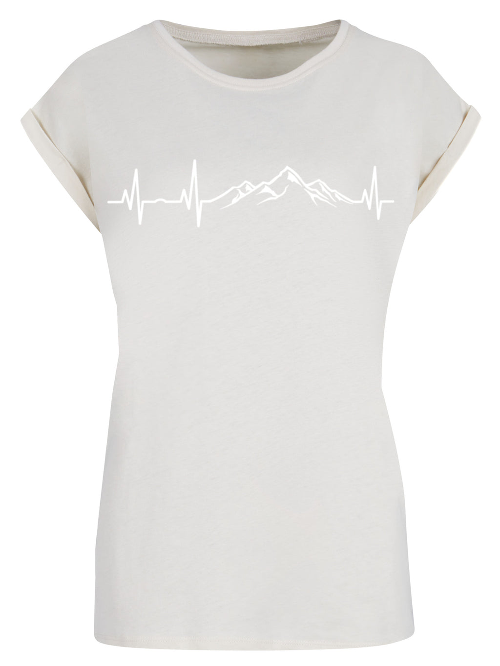 T-shirt pour dames de rythme cardiaque de montagne