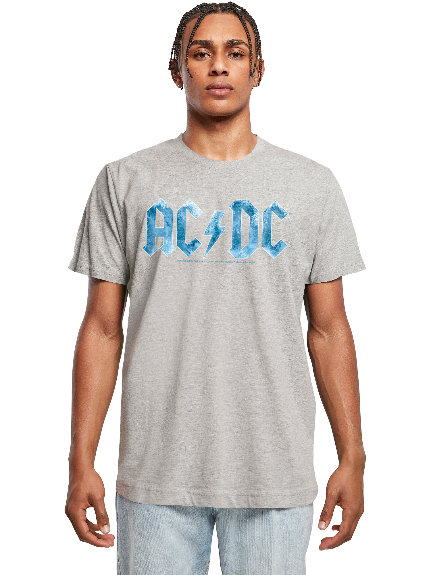ACDC Blue Ice Logo T-shirt Round Cou