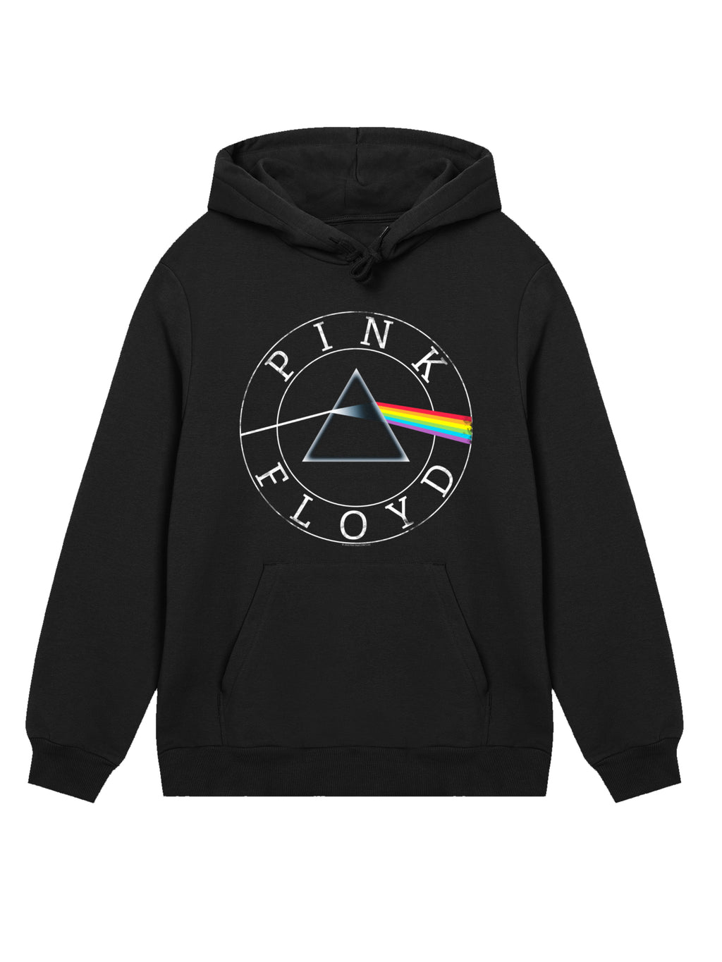 Pink Floyd Prism Circle logo con blancos verdaderos | Sudadera con capucha regular para hombres