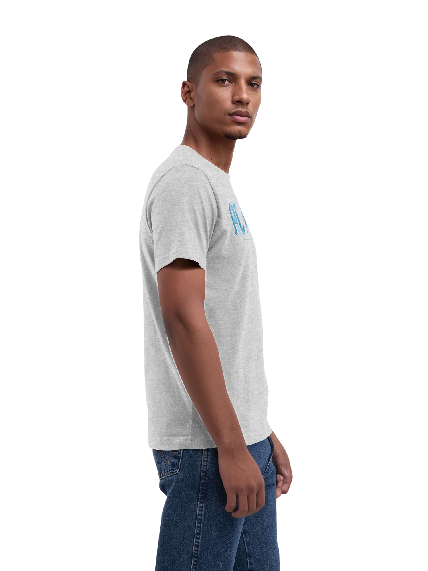 ACDC Herren T-Shirt mit blauem Eis-Logo