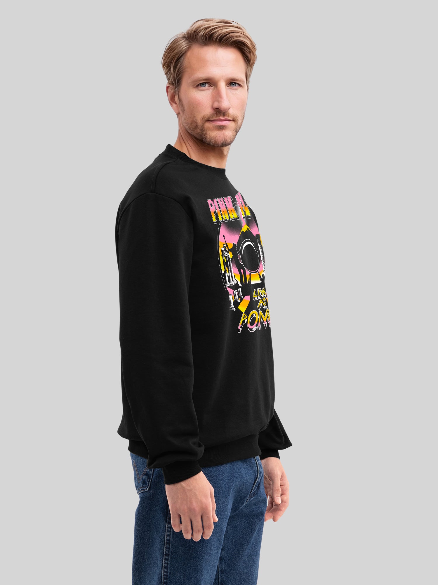 Pink Floyd Live At Pompeii Volcano Men's Organic Sweatshirt