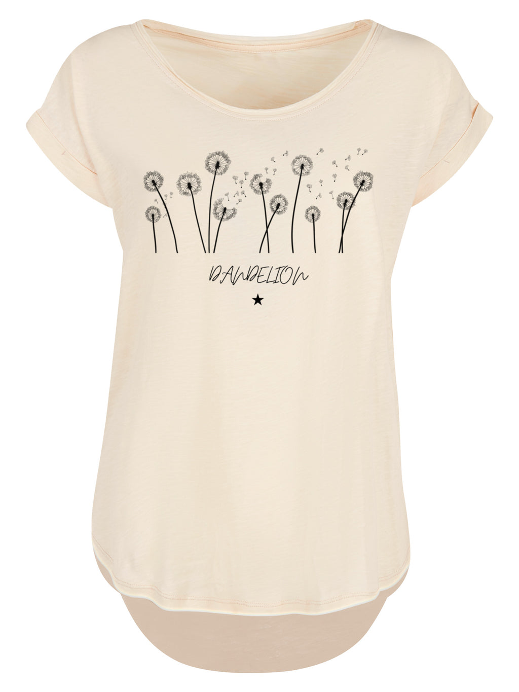 Dandelion Damen Langes Slub T-Shirt