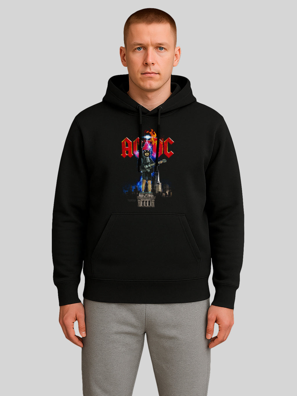 AC/DC Angus NYC Lightning Men's Organic Hoodie