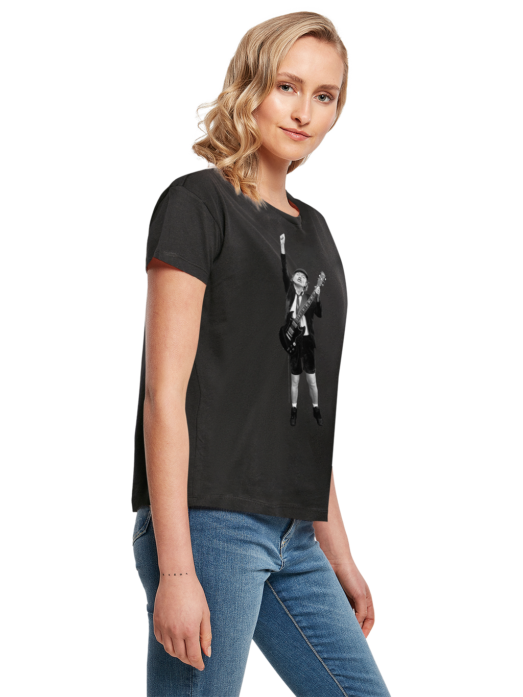 ACDC Angus Young Cut Out Damen Box T-Shirt