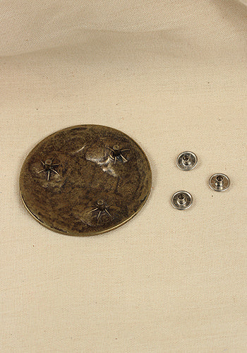 Viking Remache-Placa en latón antiguo