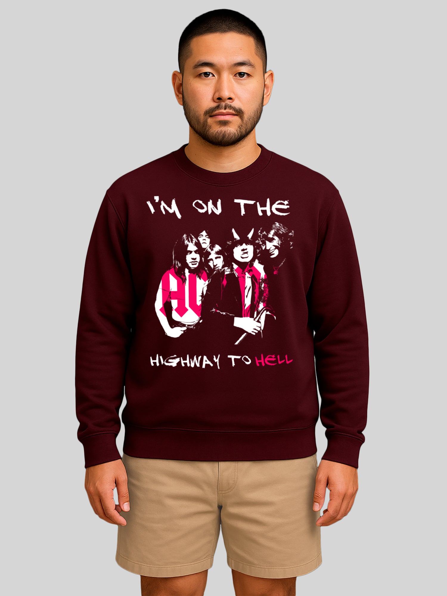 AC/DC I'm On The Highway To Hell Men's Organic Sweatshirt