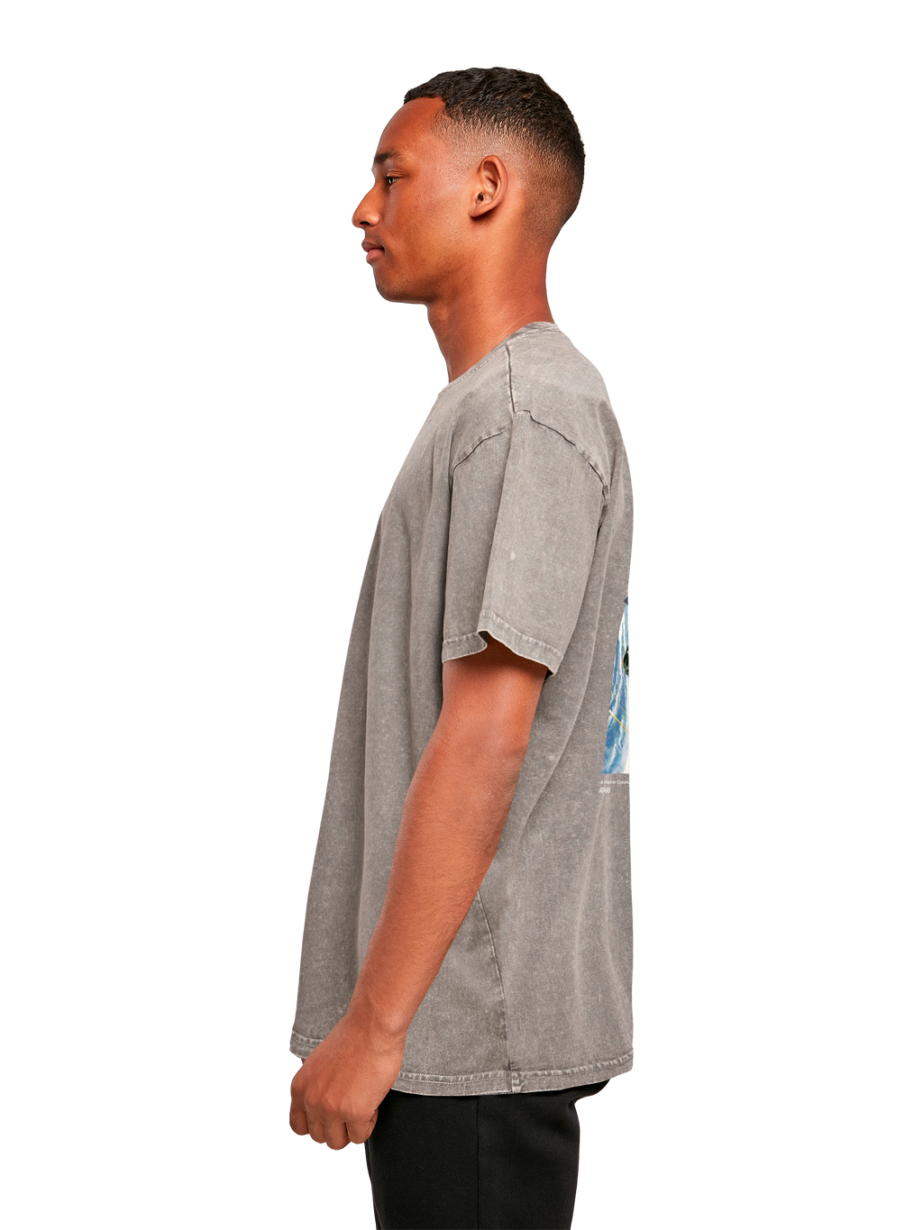 Logotipo de Atari Games White Retro Gaming Horizontal y Atari Asteroids Cubra de cajas con camiseta de gran tamaño pesado de ácido