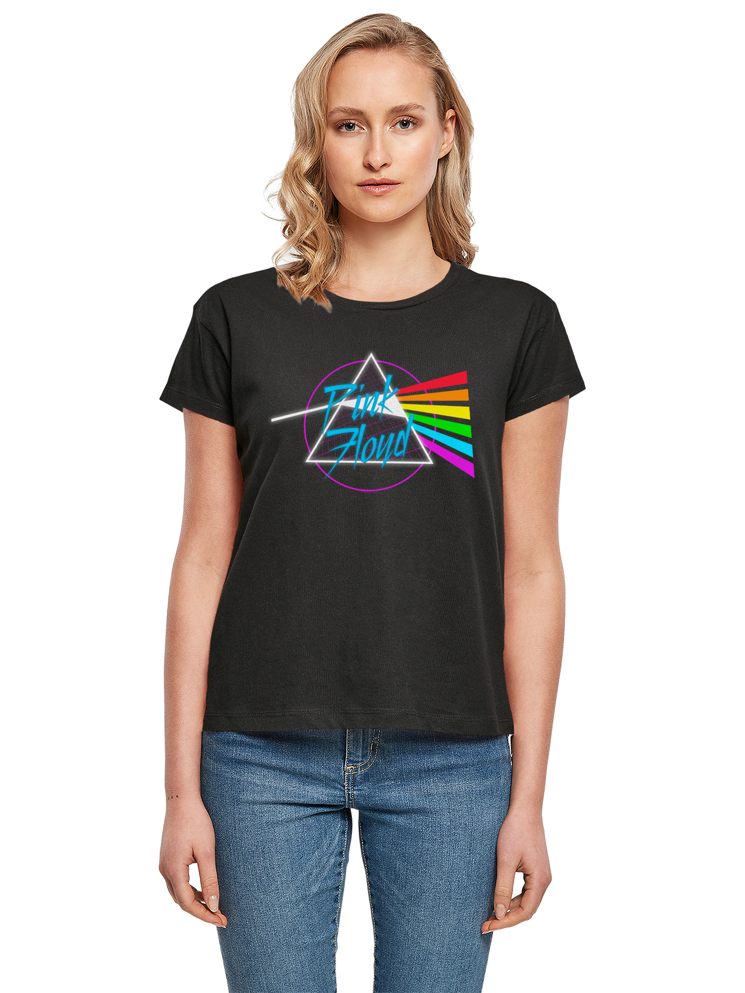 Pink Floyd Neon Dark Side Damen Box T-Shirt