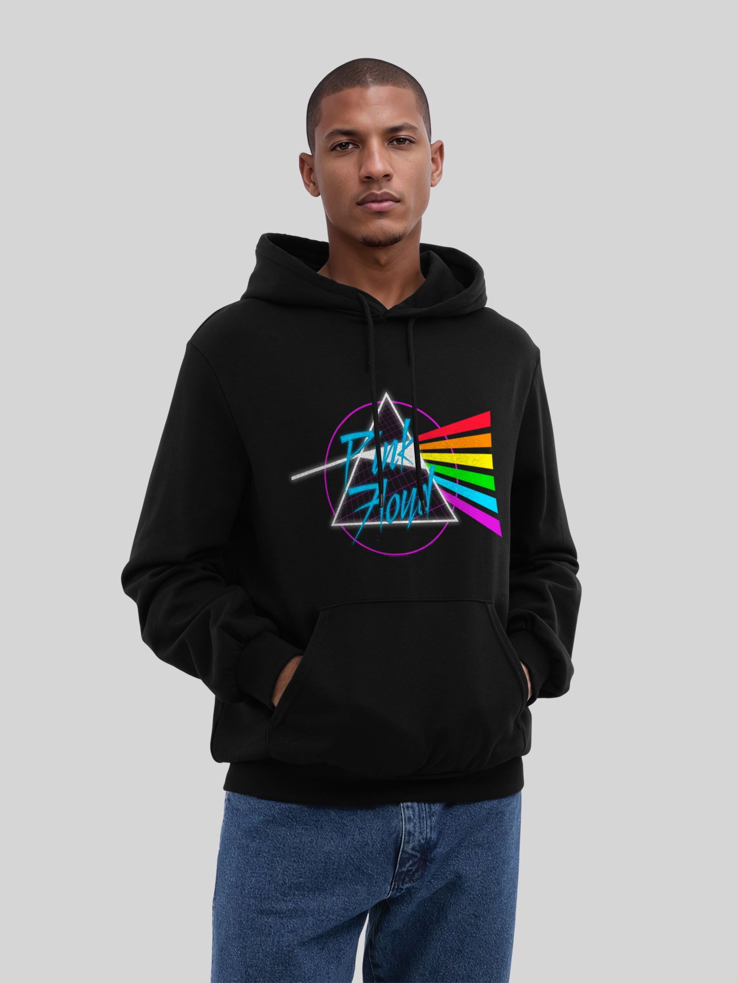 Pink Floyd Neon Dark Side Herren Hoodie