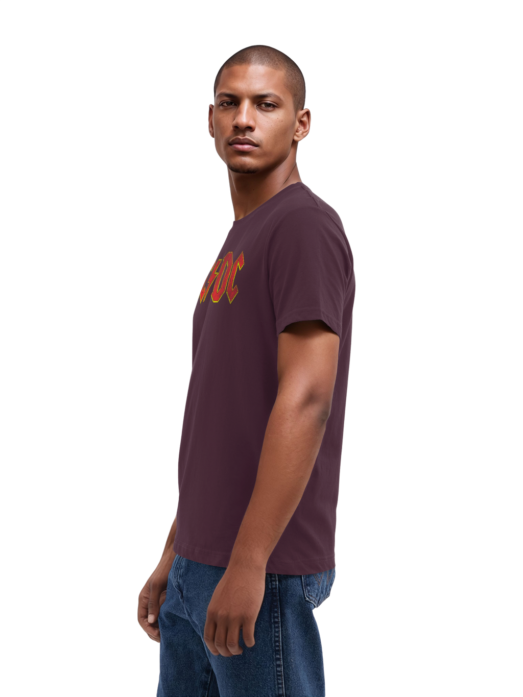 AC/DC Distressed Red Logo Men's Organic T-Shirt