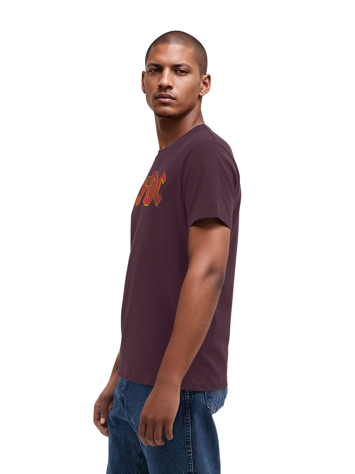 AC/DC Distressed Red Logo Men's Organic T-Shirt