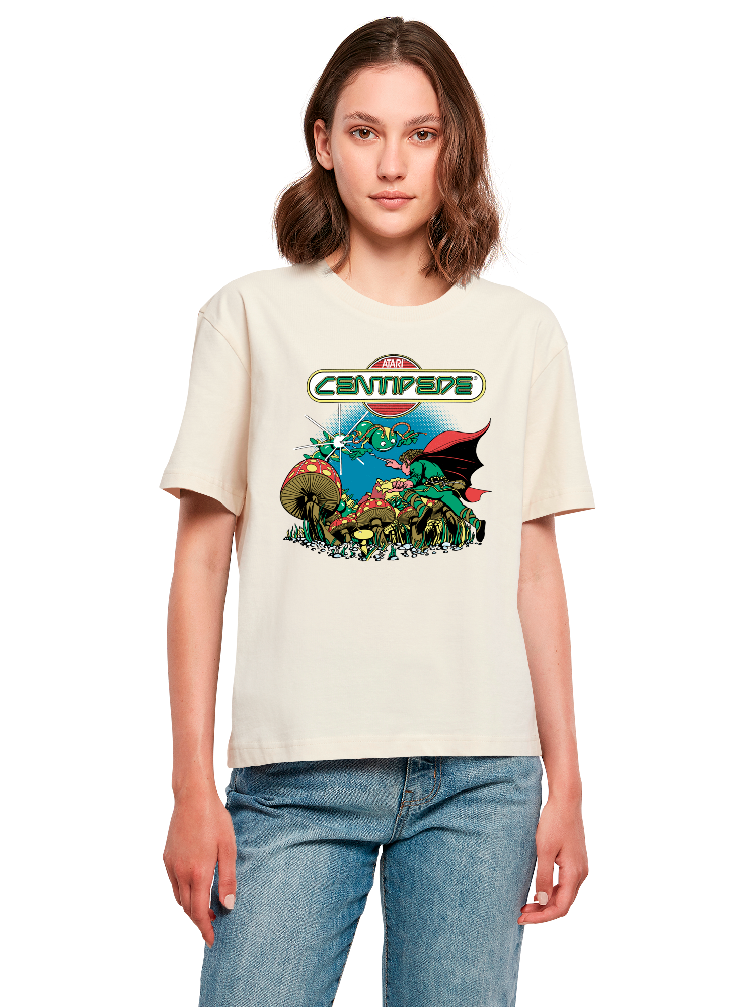 Centipede Atari Retro Gaming Damen Alltags-T-Shirt
