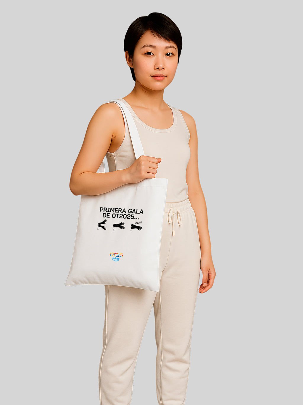 Clap Oscuro Tote Clara avec sac pour la vie - poignées longues