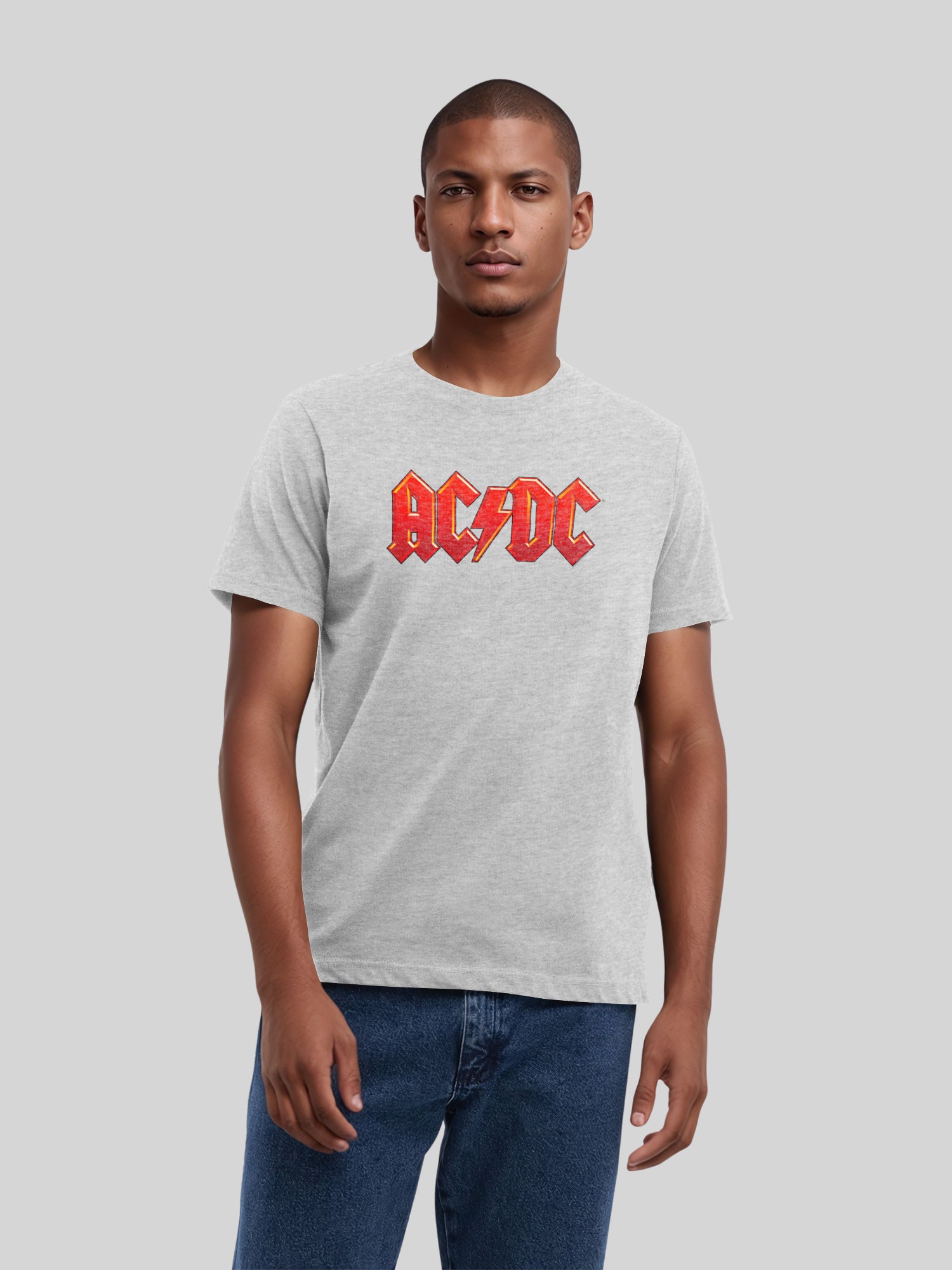 ACDC Dunkelrotes Logo Herren T-Shirt