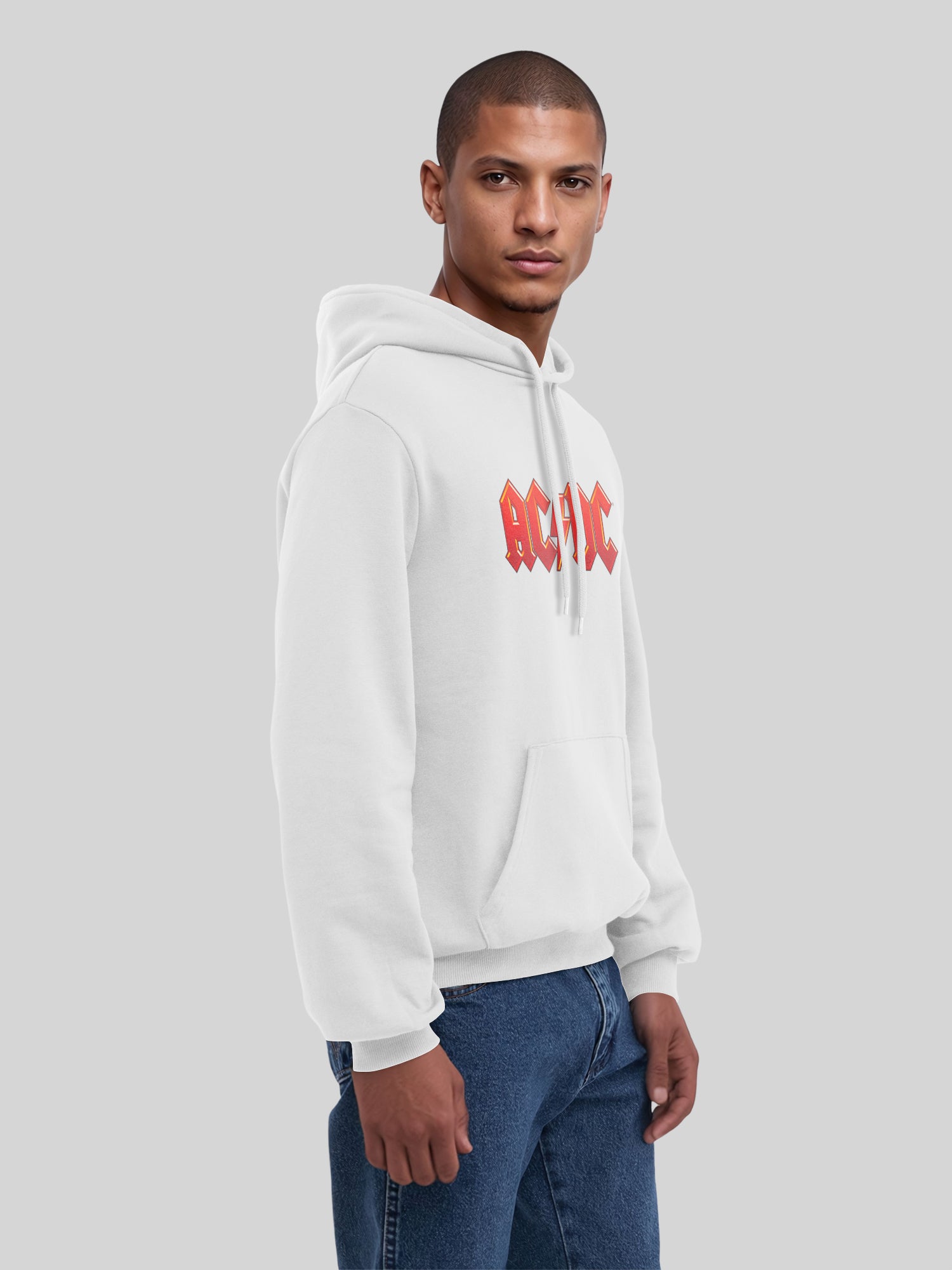 ACDC Dark Red Logo with True Blanks | Mens Regular Hoodie