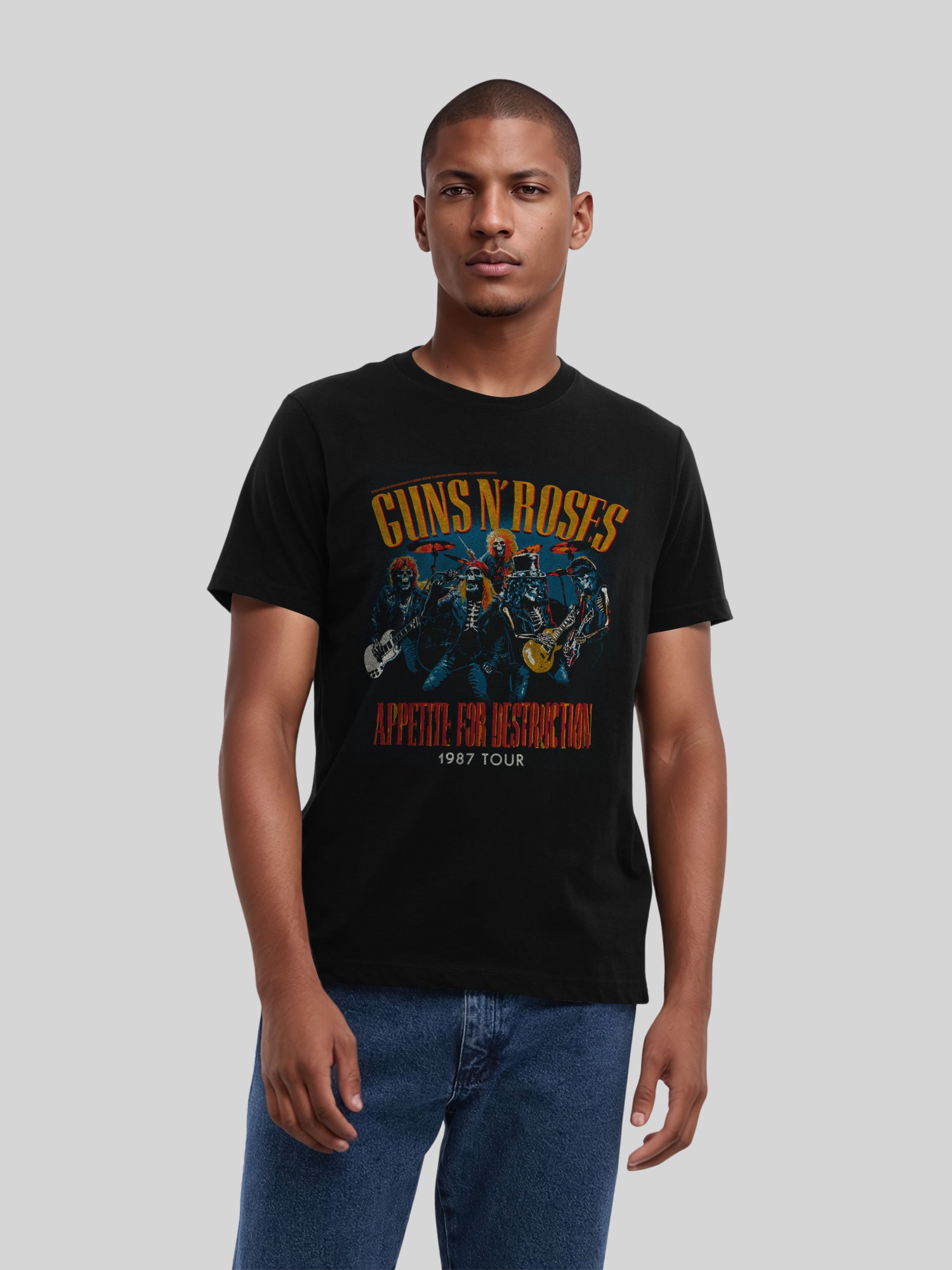 Guns N' Roses 1987 Tour Vintage Concert Poster T-Shirt