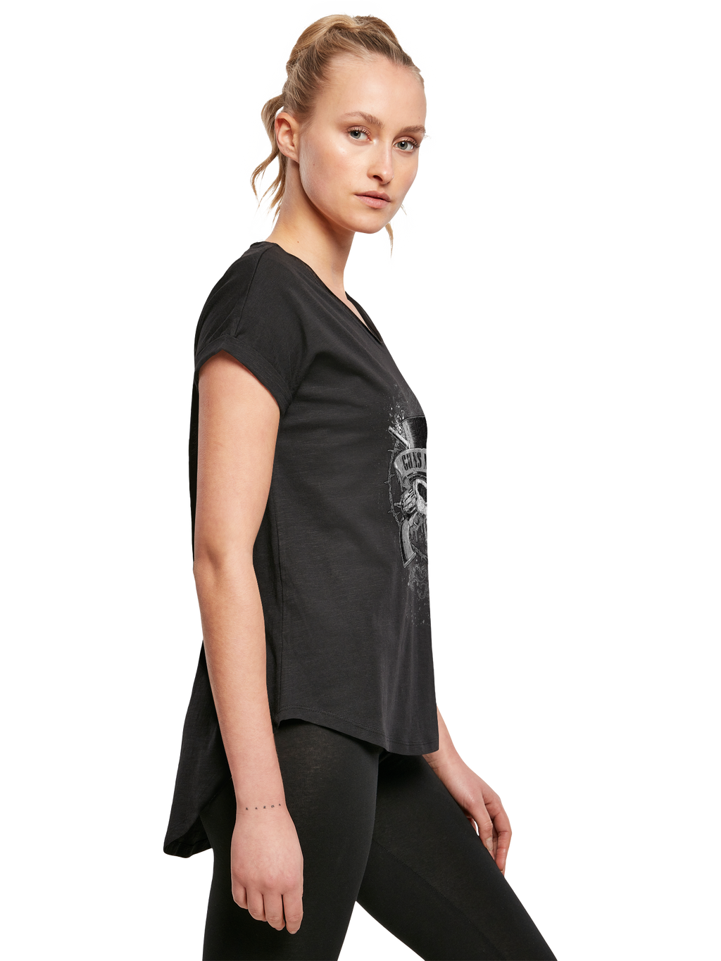 Skull fané des armes à feu | T-shirt pour dames