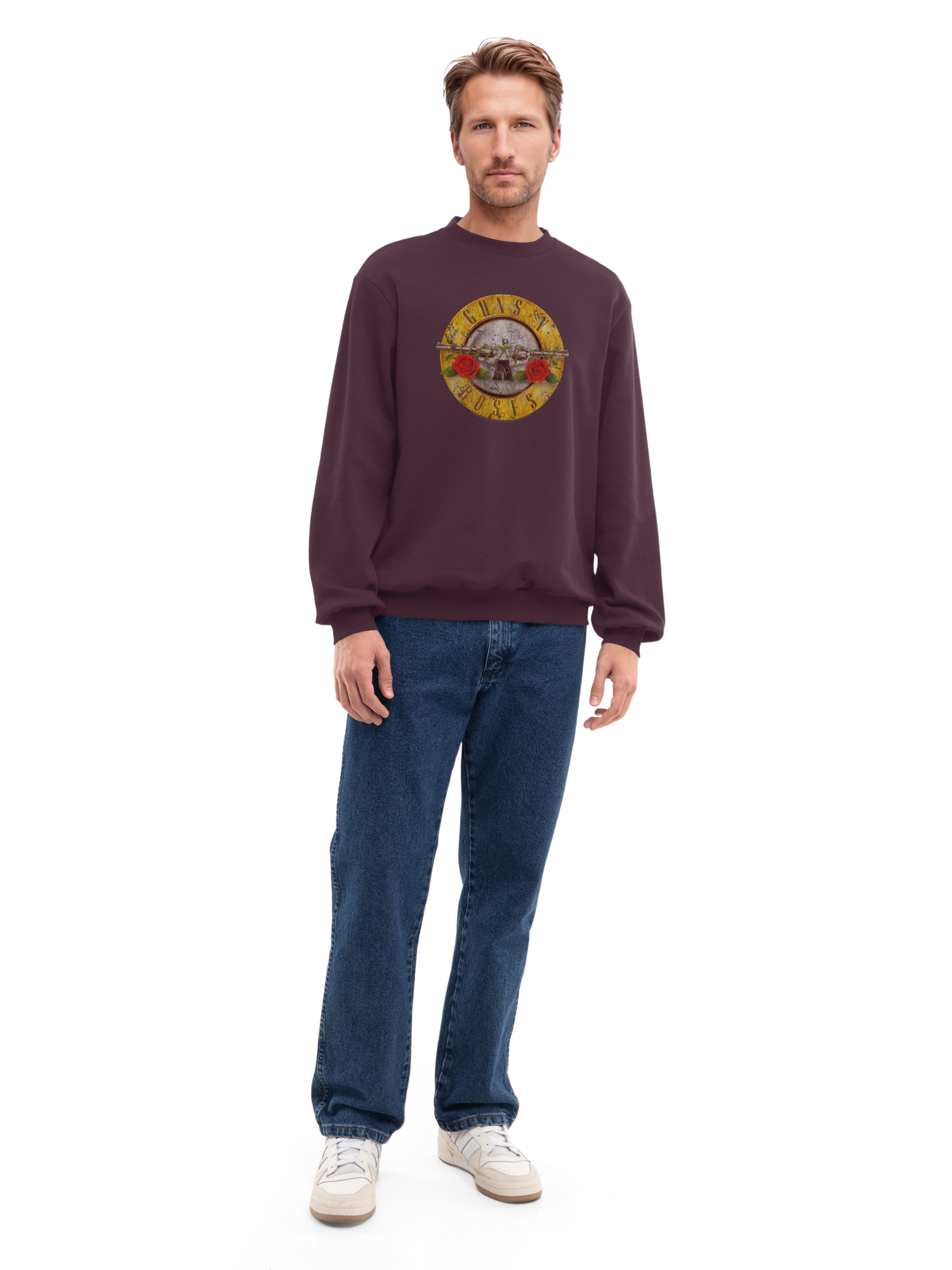 Guns n 'Roses Vintage Bullet Logo Herren normales Sweatshirt