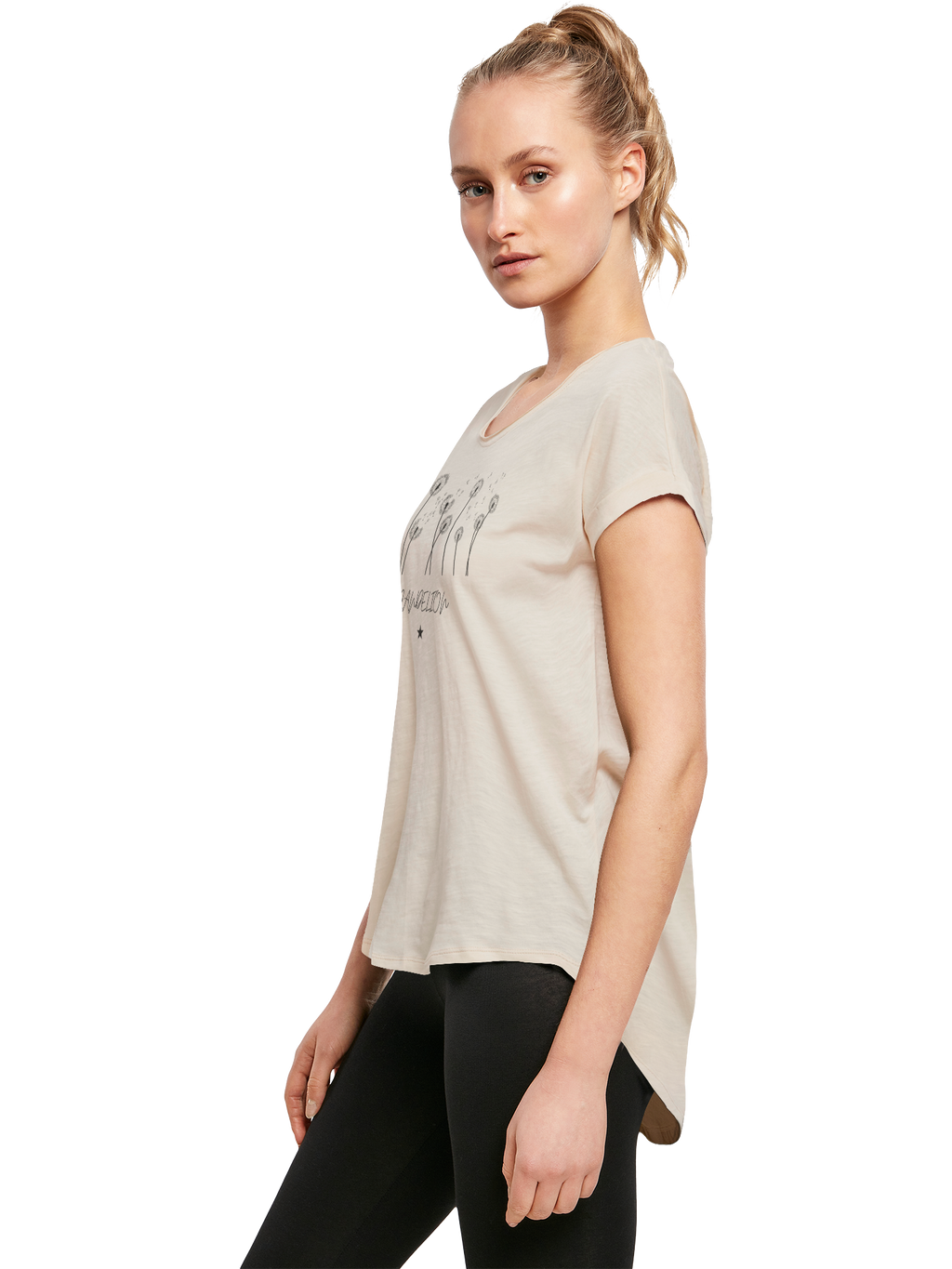 Dandelion Damen Langes Slub T-Shirt
