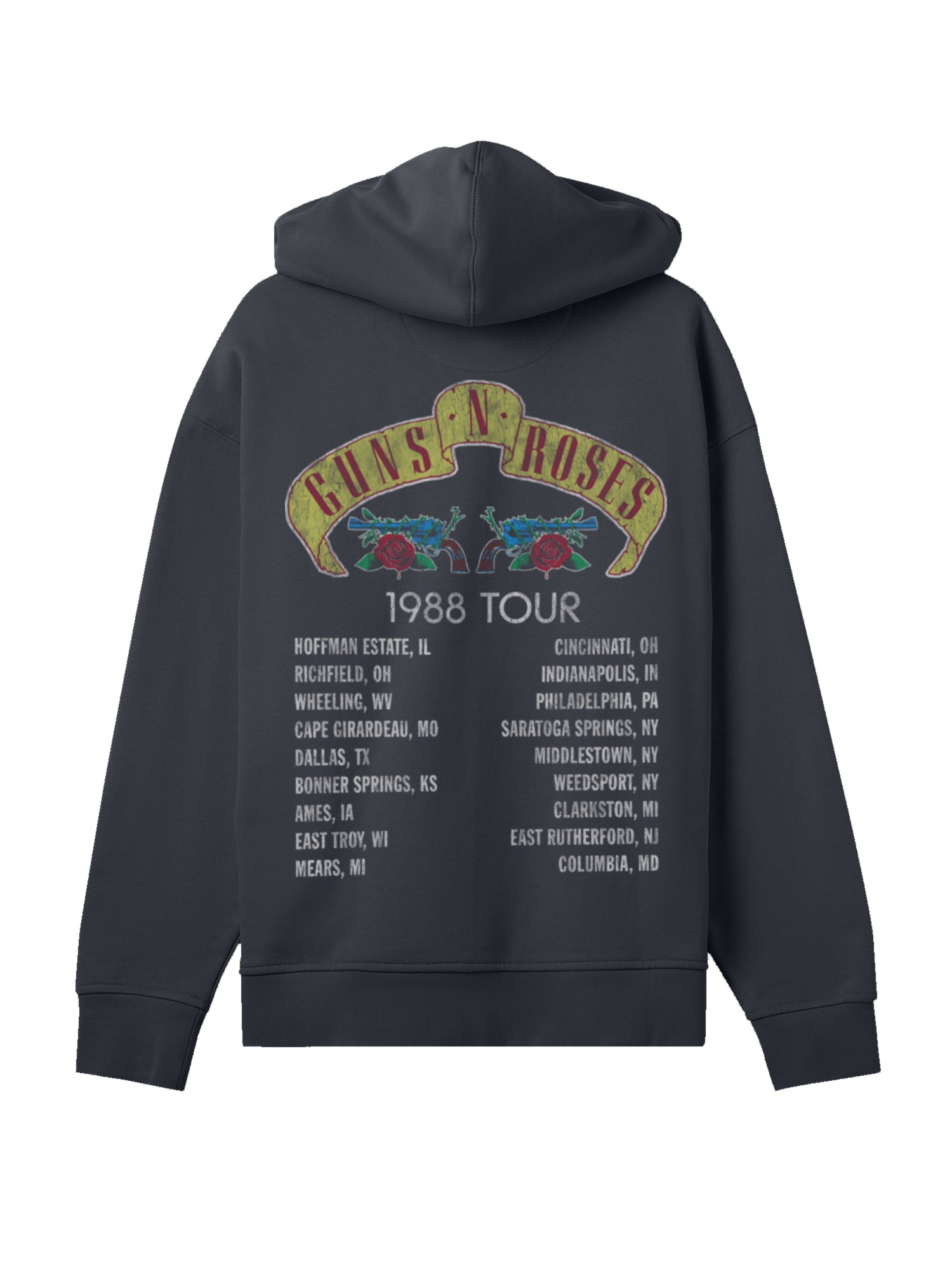 Tour Guns N 'Roses 1988 | Sweat à capuche surdimensionné pour femmes