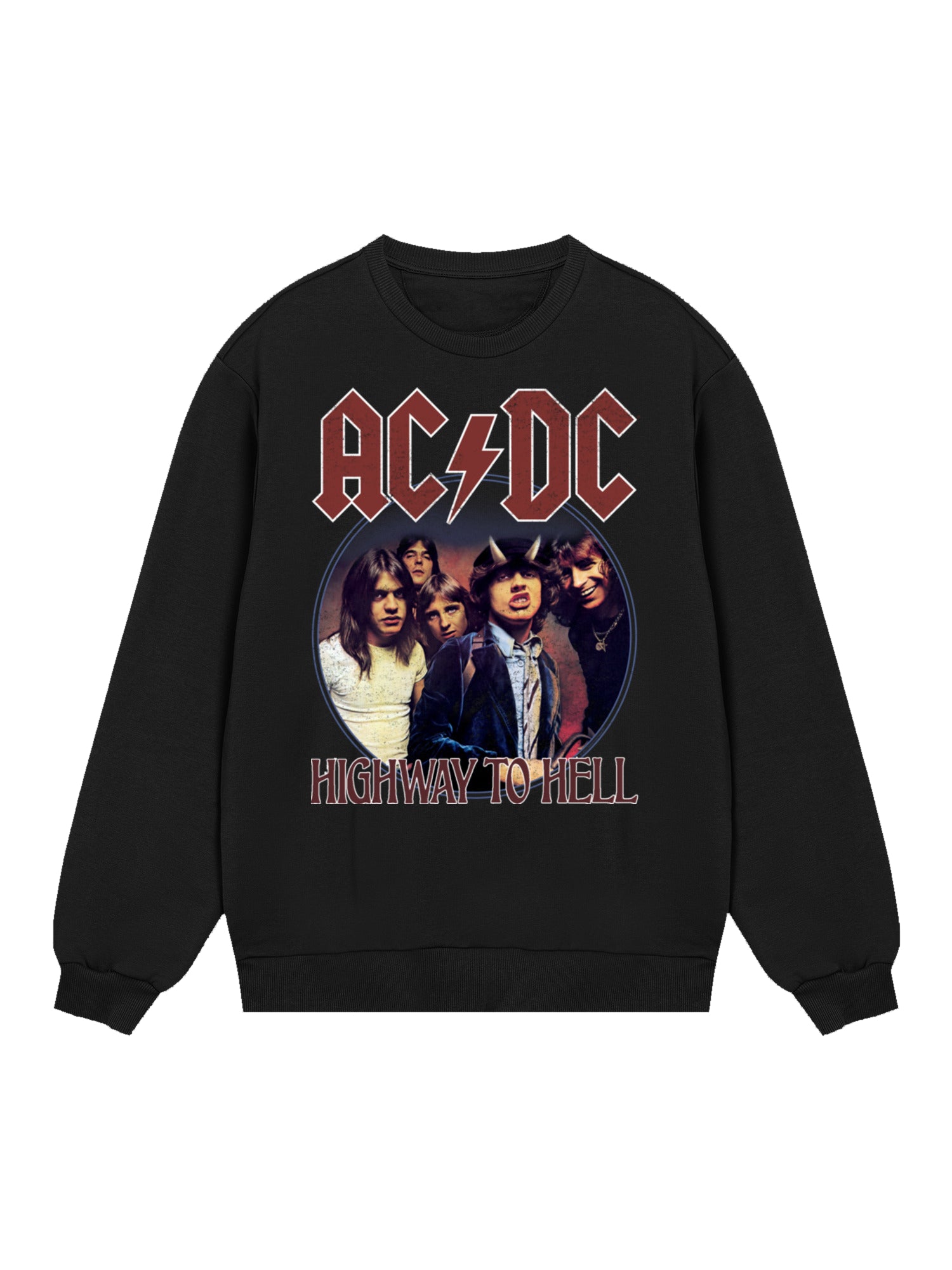 AC/DC Highway To Hell Circle Men's Organic Sweatshirt