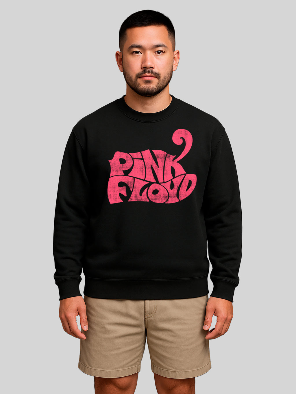 Pink Floyd rétro Logo Navy Navy Men's Organic Sweatshirt