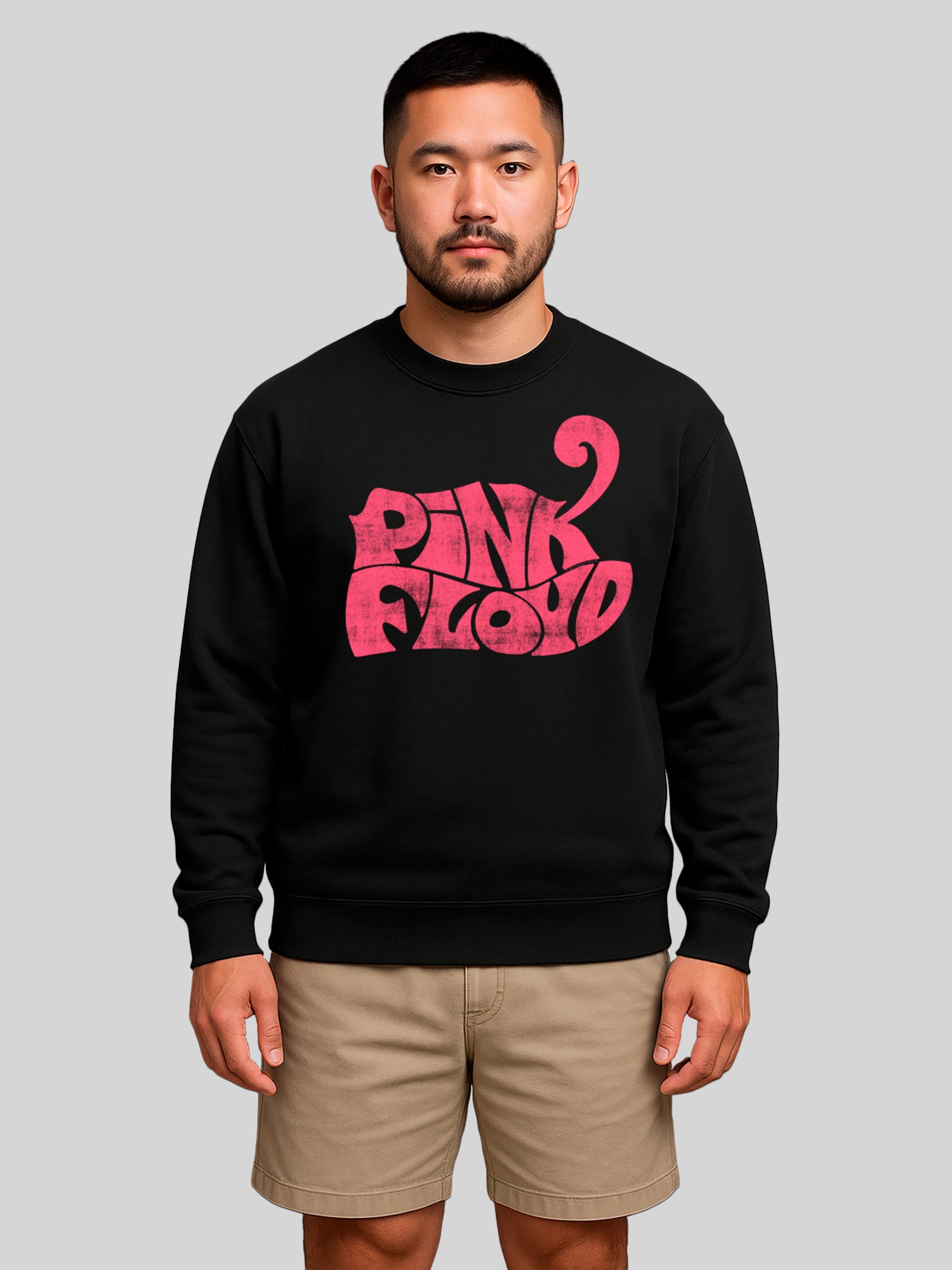 Pink Floyd rétro Logo Navy Navy Men's Organic Sweatshirt