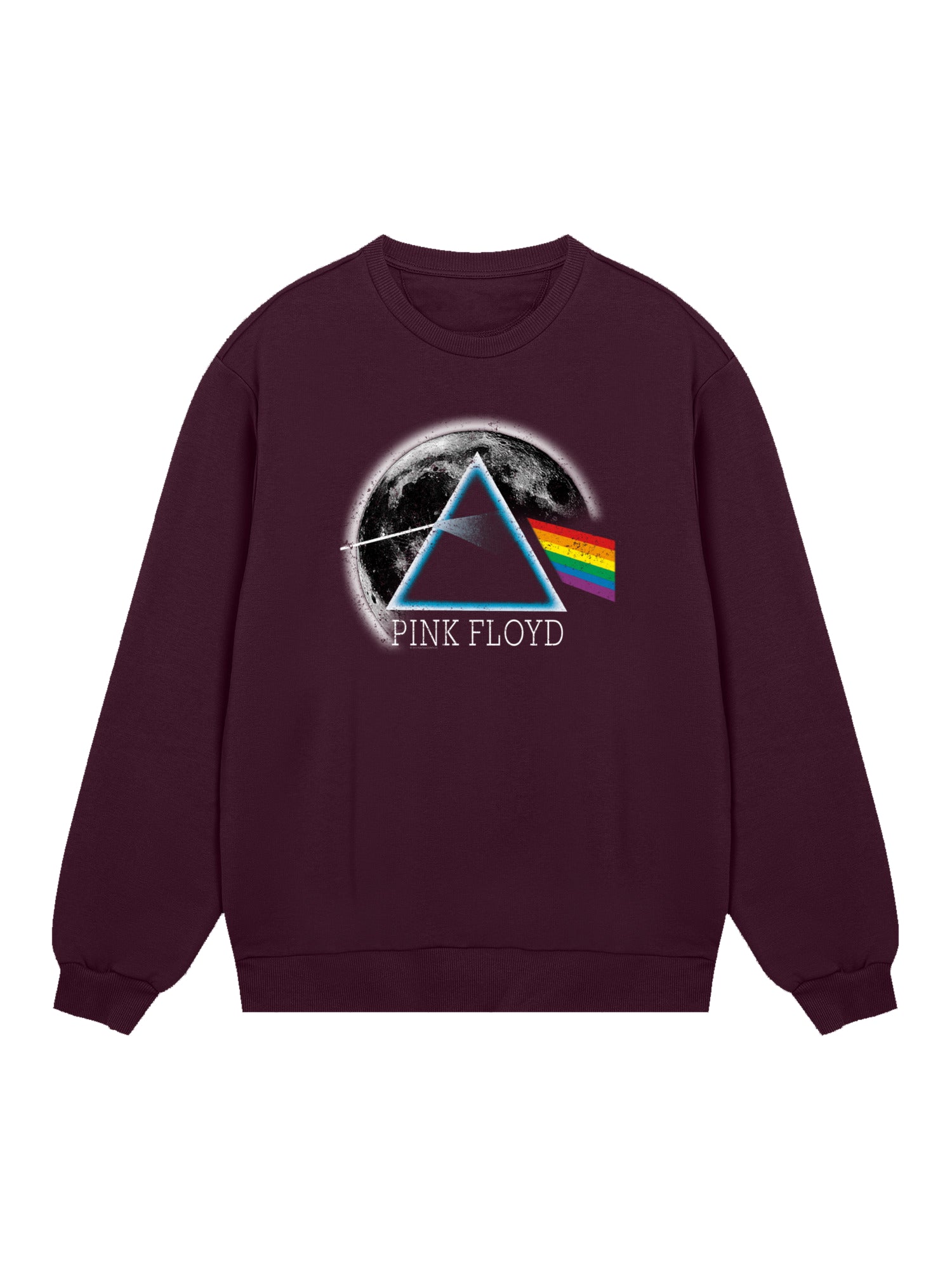 Pink Floyd Dark Side of the Moon Angised Moon con verdaderos espacios en blanco | Suéter regular para hombres