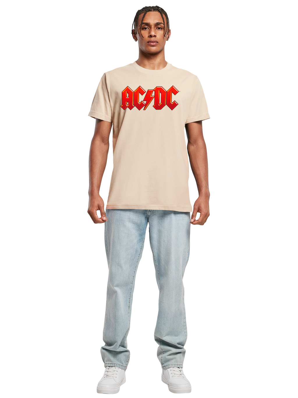 ACDC Logo rouge foncé avec T-shirt Round Cou